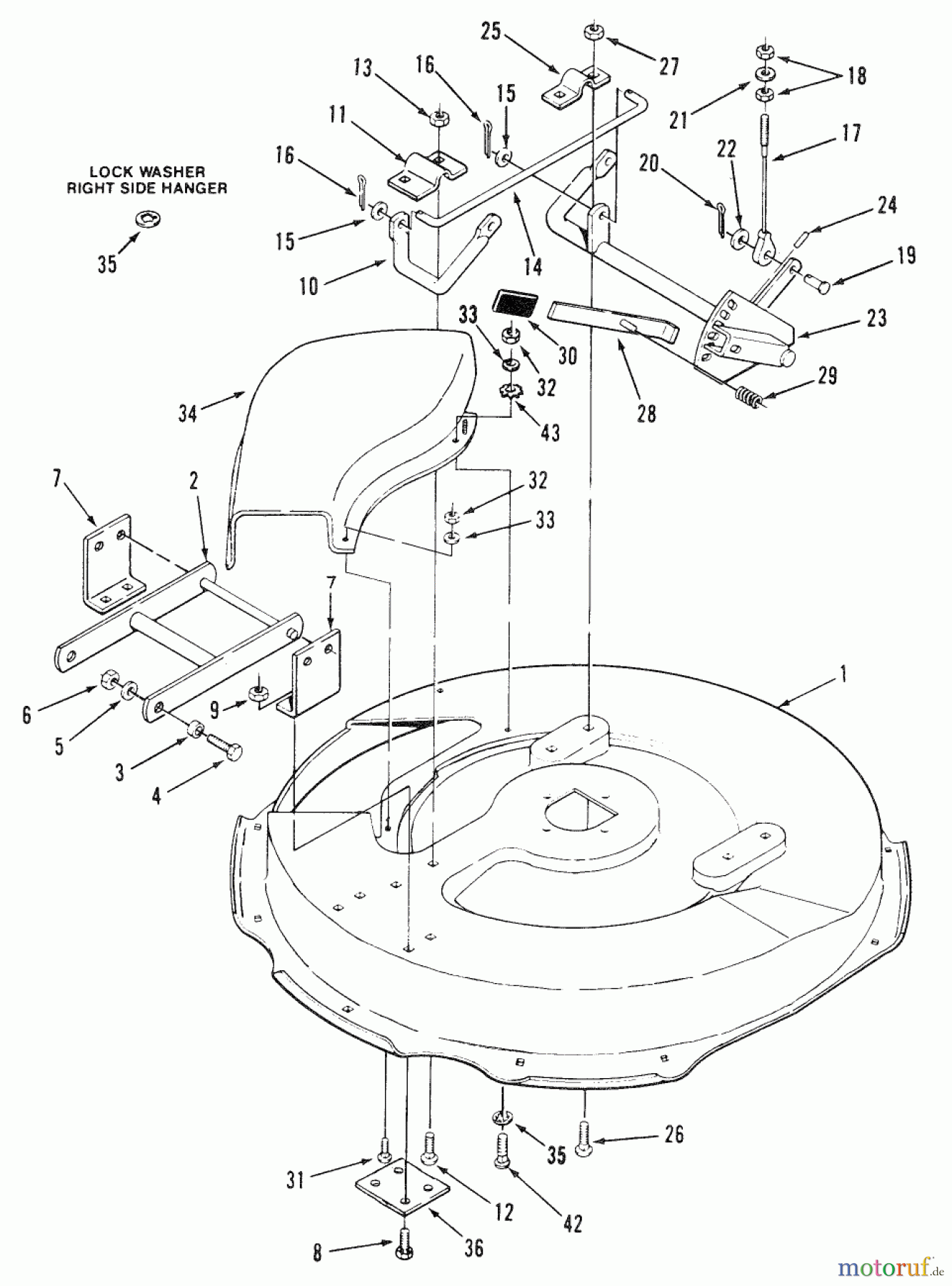 Toro Neu Mowers, Rear-Engine Rider R3-10B402 (110-4e) - Toro 110-4e Rear Engine Rider, 1991 SECTION 12-MOWER DECK AND FRONT MOUNT