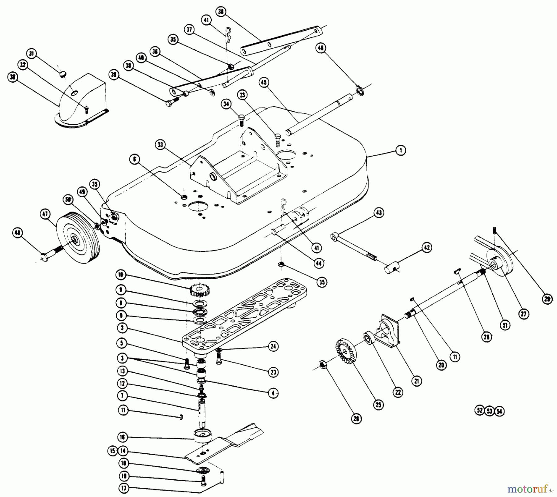  Toro Neu Mowers, Rear-Engine Rider RR-46 - Toro Rear Engine Rider, 1966 RR-46 MOWER PARTS LIST