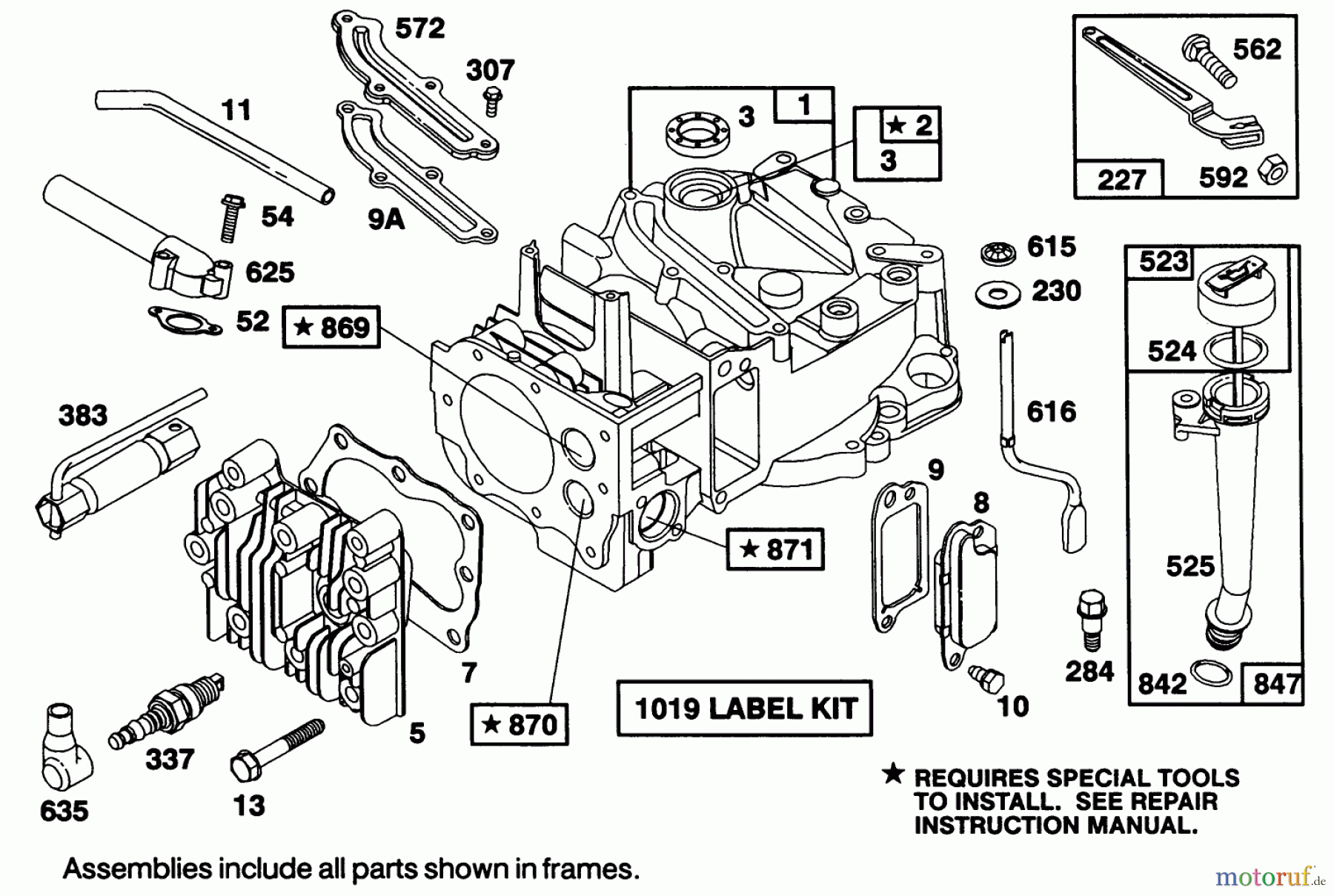 Toro Neu Mowers, Walk-Behind Seite 1 16402 - Toro Lawnmower, 1991 (1000001-1999999) ENGINE BRIGGS & STRATTON MODEL 122707-3187-01 #1