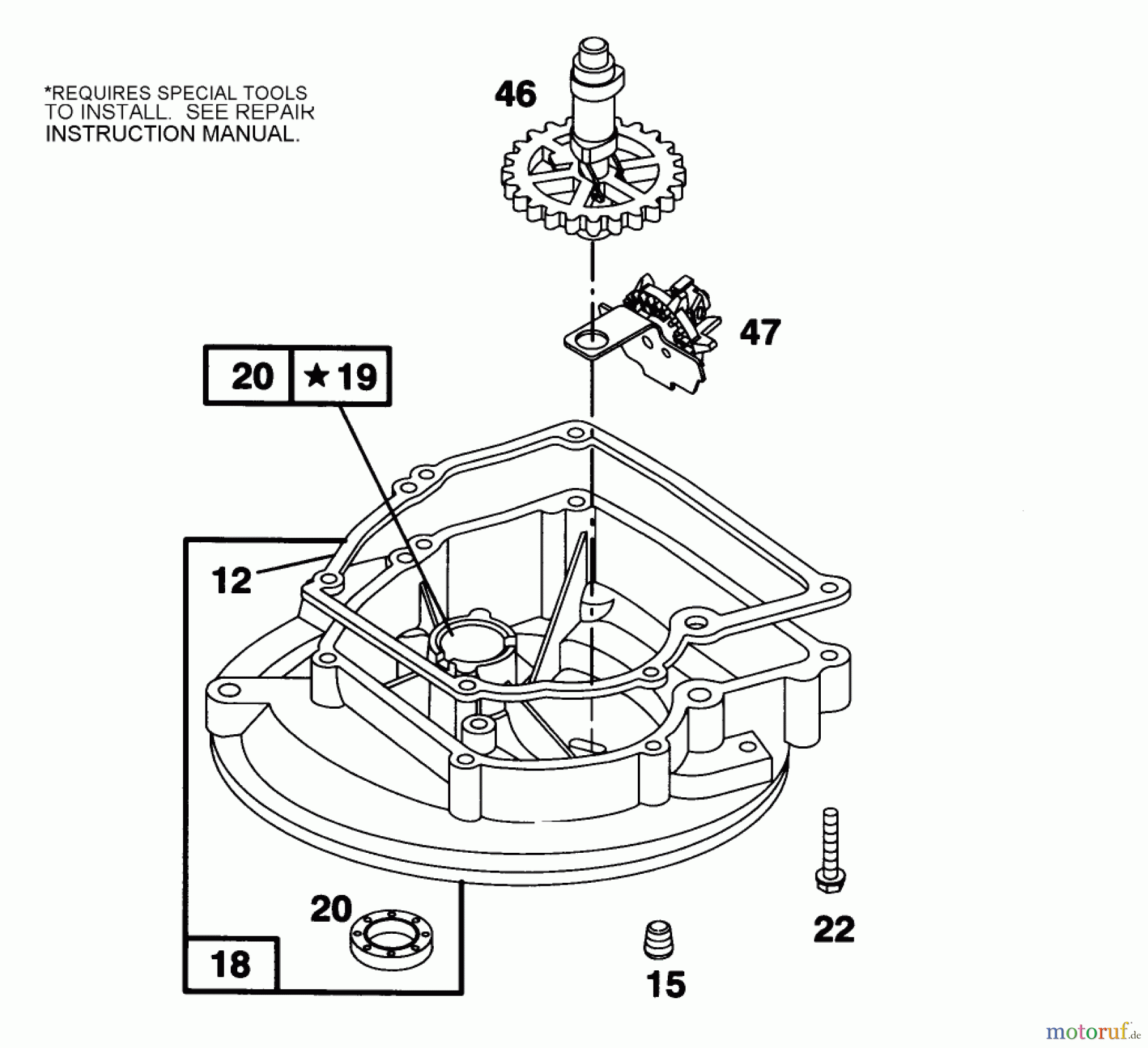  Toro Neu Mowers, Walk-Behind Seite 1 16411 - Toro Lawnmower, 1993 (3900001-3999999) ENGINE BRIGGS & STRATTON MODEL 95902-3153-01 #3