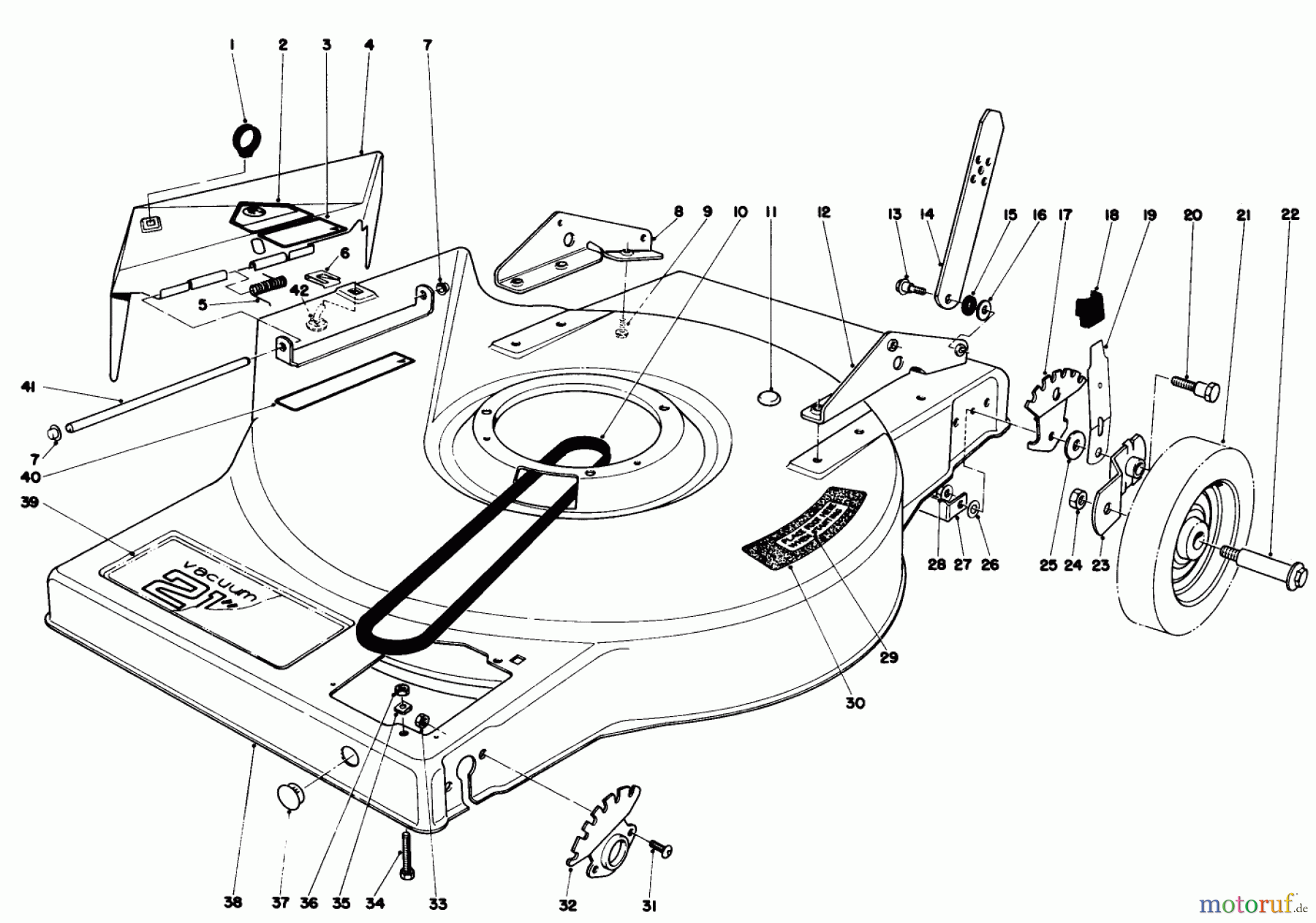  Toro Neu Mowers, Walk-Behind Seite 1 16870 - Toro Lawnmower, 1981 (1000001-1999999) MOWER HOUSING ASSEMBLY-MODEL 16870