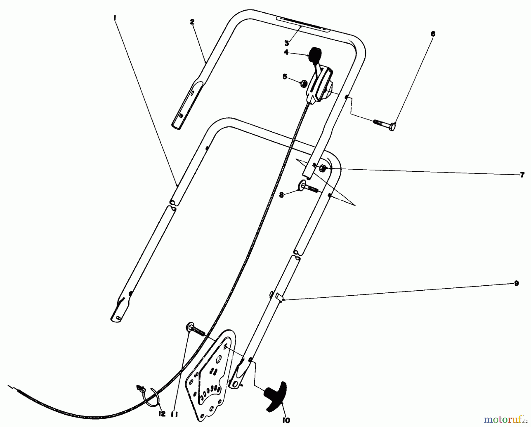 Toro Neu Mowers, Walk-Behind Seite 1 16890 - Toro Lawnmower, 1980 (0000001-0999999) HANDLE ASSEMBLY (MODEL NO. 16880)