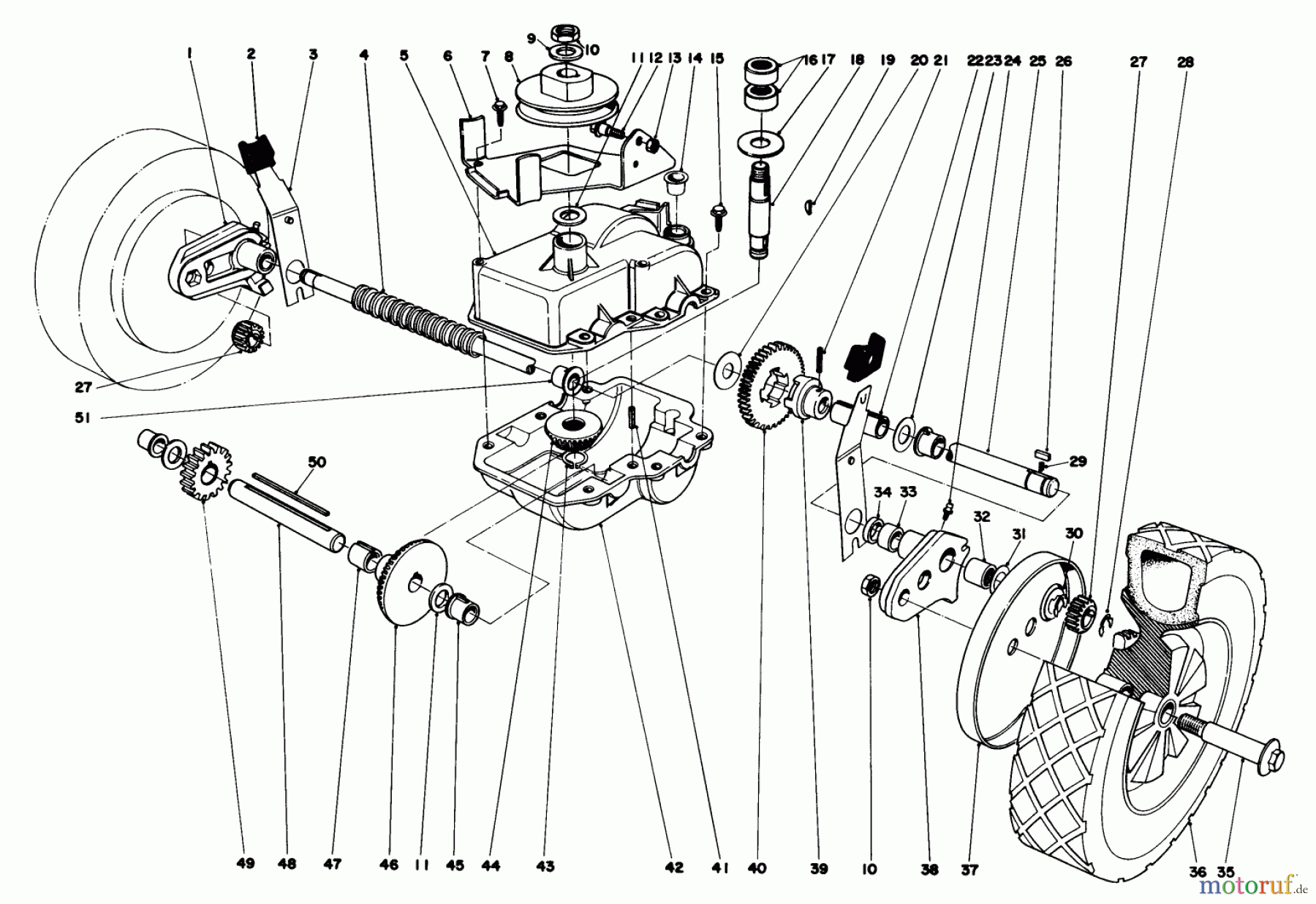 Toro Neu Mowers, Walk-Behind Seite 1 16890 - Toro Lawnmower, 1982 (2000001-2999999) GEAR CASE ASSEMBLY (MODEL NO. 16890)