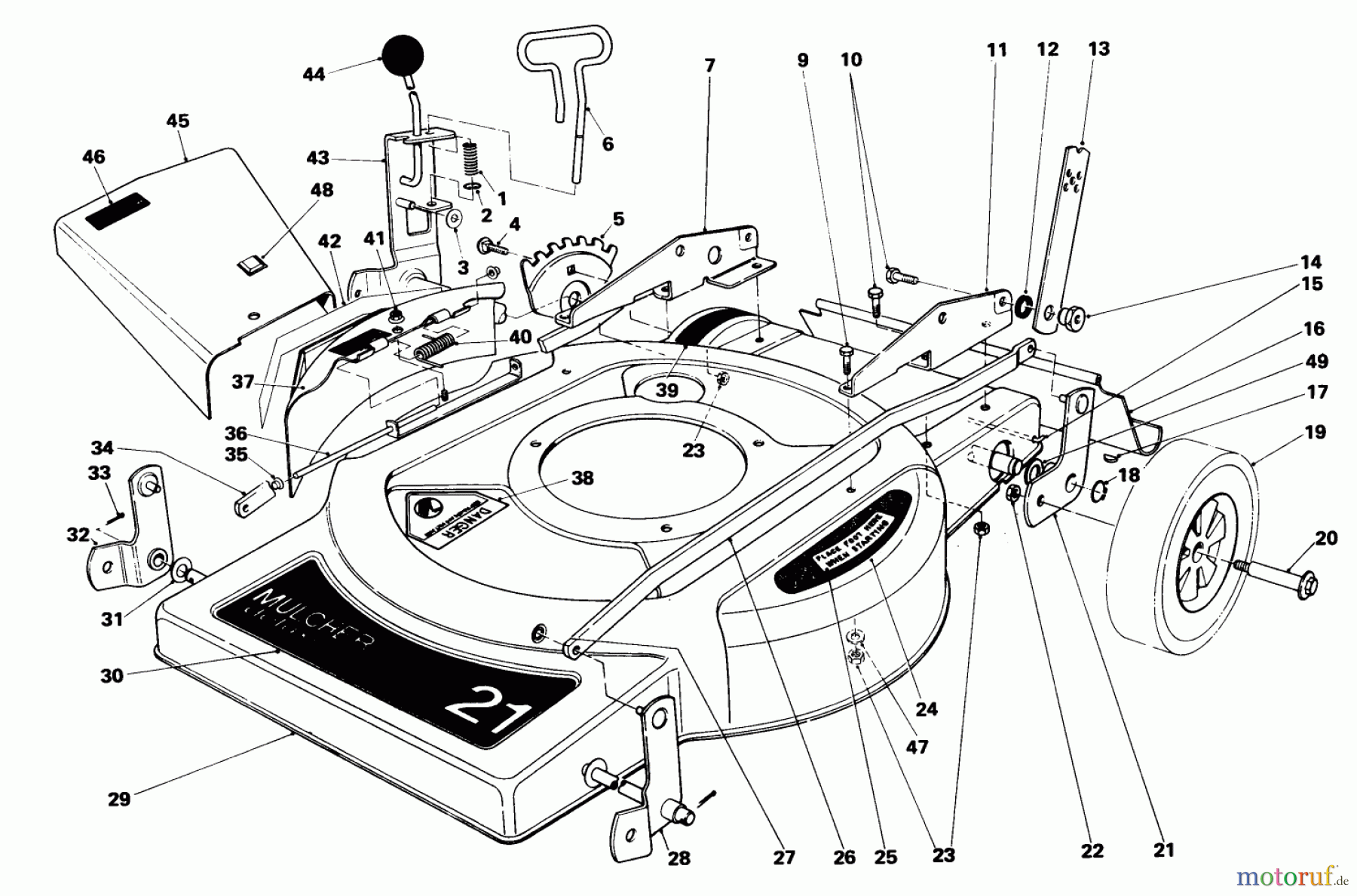 Toro Neu Mowers, Walk-Behind Seite 1 18005 - Toro Lawnmower, 1981 (1000001-1999999) HOUSING ASSEMBLY (MODEL 18005)
