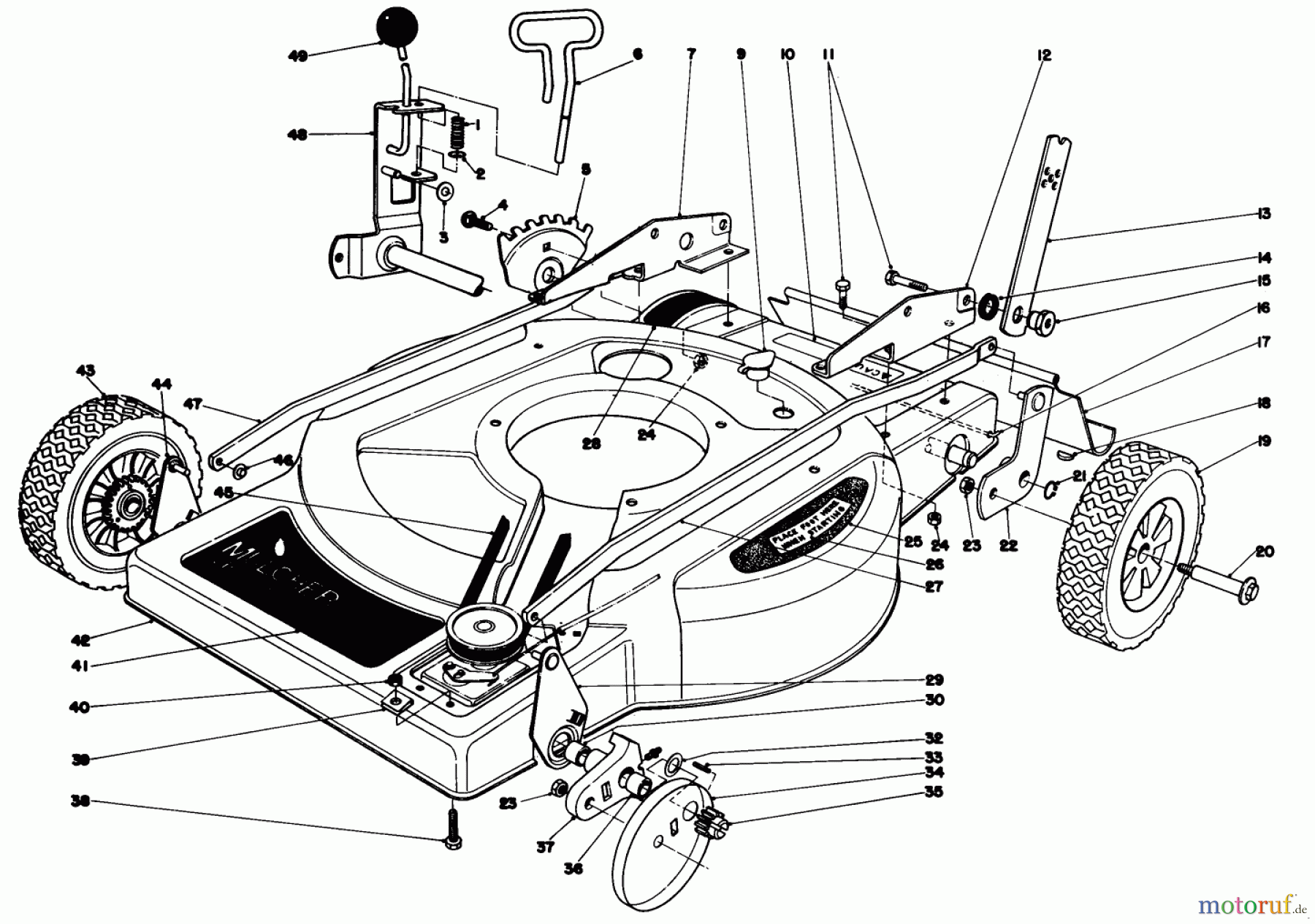 Toro Neu Mowers, Walk-Behind Seite 1 18060 - Toro Lawnmower, 1979 (9000001-9999999) HOUSING ASSEMBLY