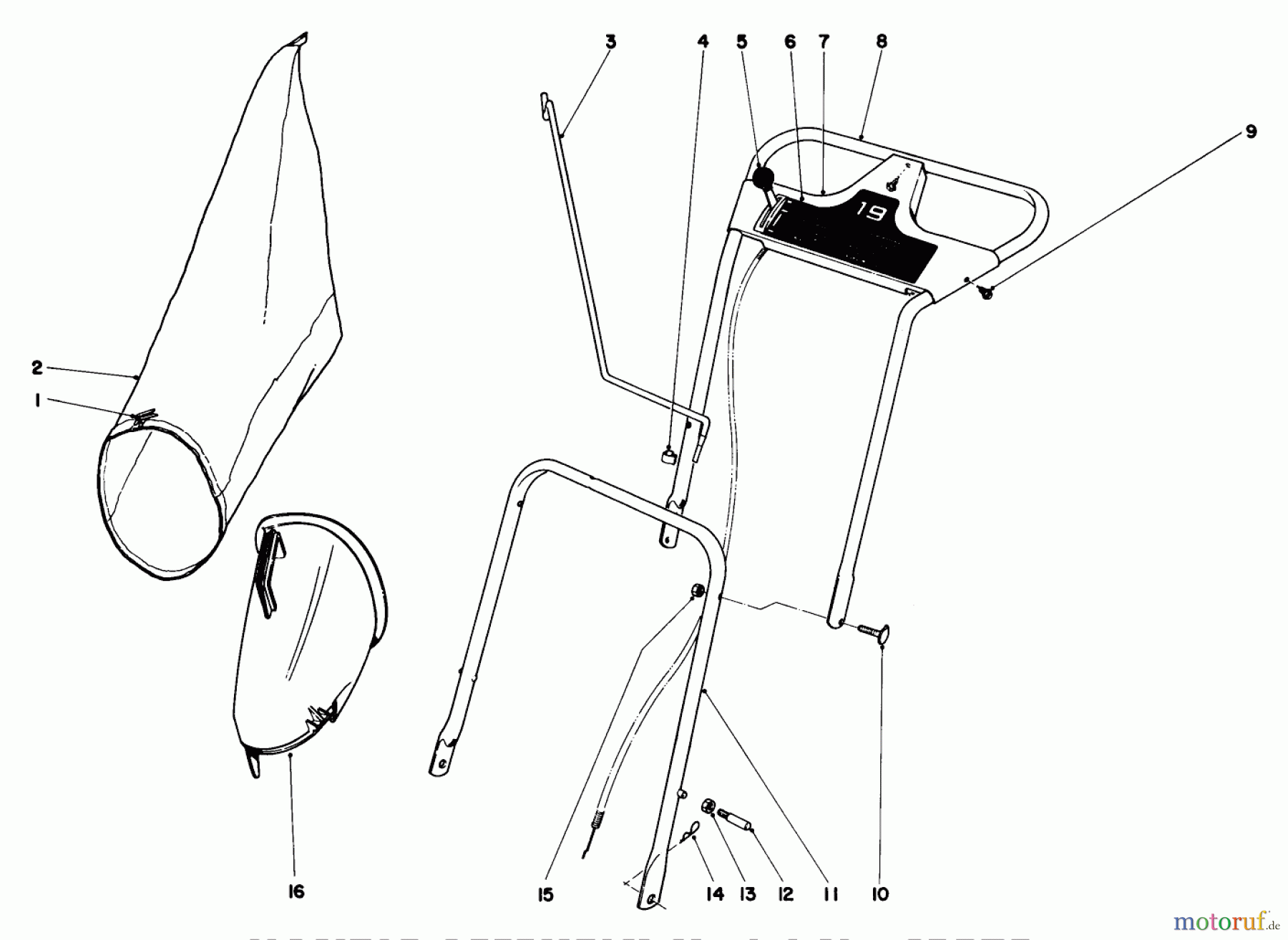 Toro Neu Mowers, Walk-Behind Seite 1 18070 - Toro Lawnmower, 1971 (1000001-1999999) HANDLE ASSEMBLY MODEL NO. 18070