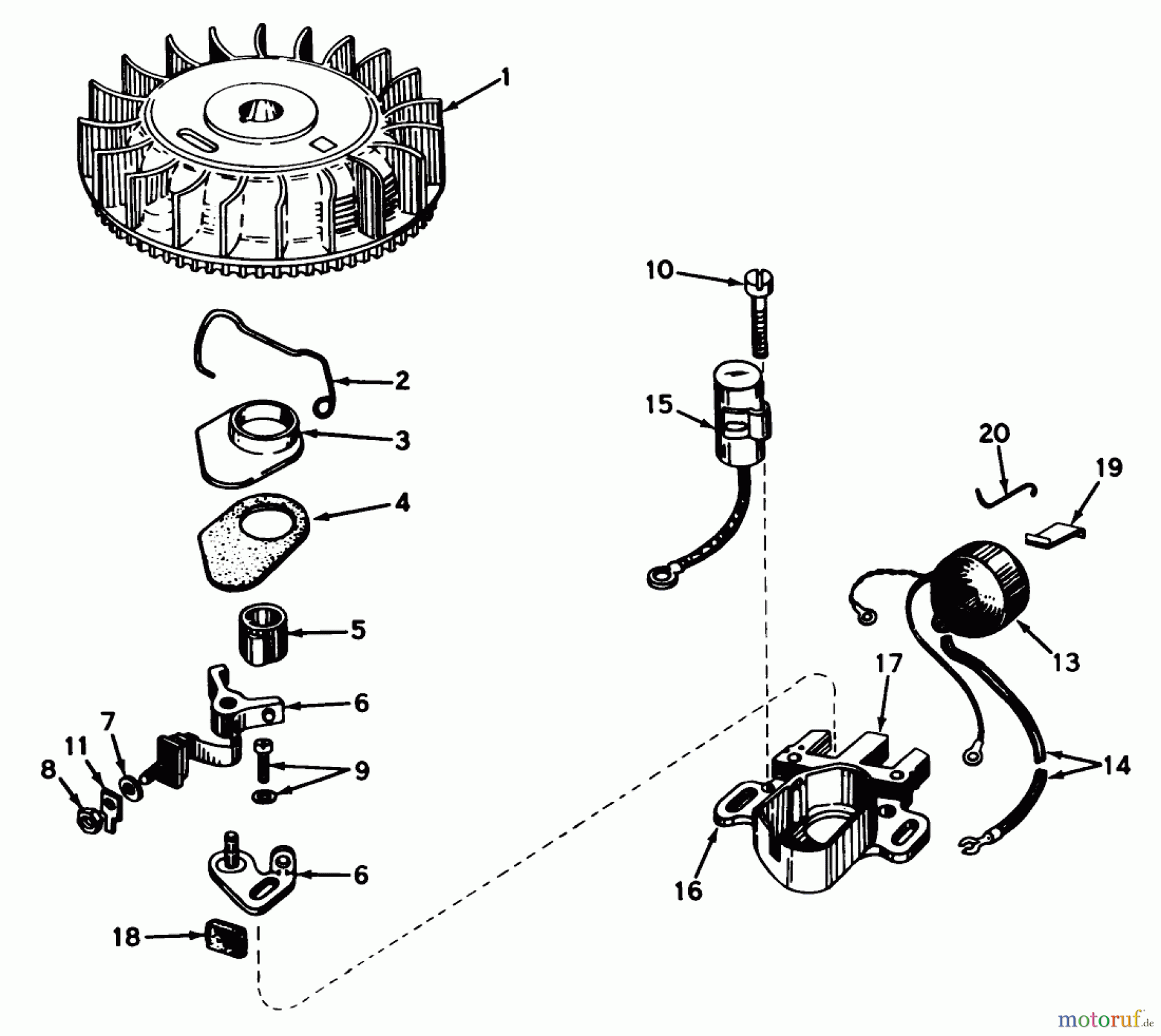  Toro Neu Mowers, Walk-Behind Seite 1 18070 - Toro Lawnmower, 1972 (2000001-2999999) MAGNETO NO. 610793