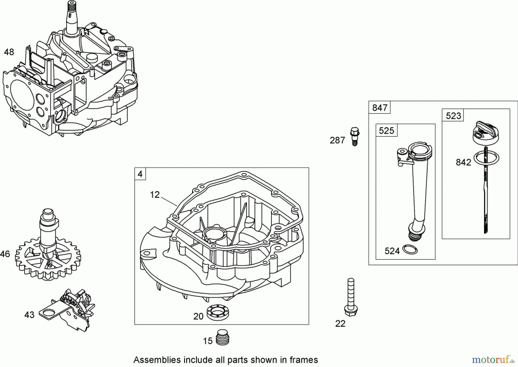 Toro Neu Mowers, Walk-Behind Seite 1 20054 - Toro Super Recycler Lawn Mower, 2007 (270000001-270999999) CRANKCASE ASSEMBLY BRIGGS AND STRATTON 126T02-0206-B1