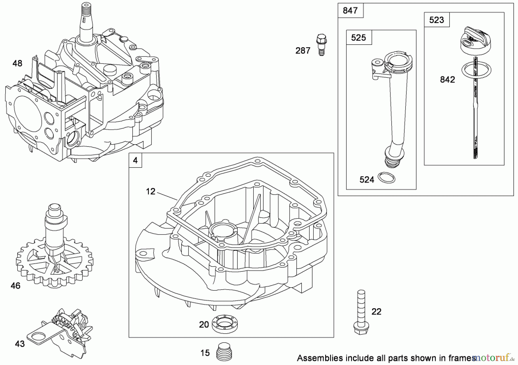  Toro Neu Mowers, Walk-Behind Seite 1 20091 - Toro Super Recycler Lawn Mower, 2008 (280000001-280999999) CRANKCASE ASSEMBLY BRIGGS AND STRATTON 126T02-0224-B1