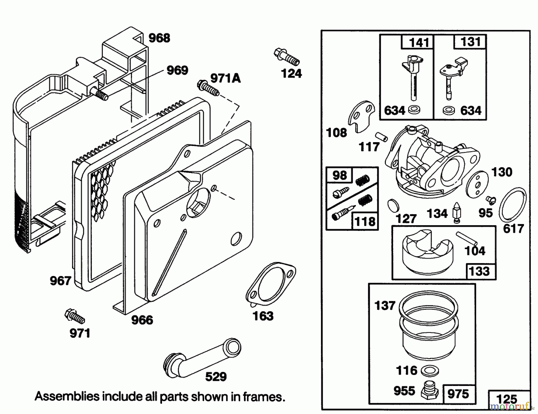 Toro Neu Mowers, Walk-Behind Seite 1 20101 - Toro Lawnmower, 1991 (1000001-1999999) ENGINE BRIGGS & STRATTON MODEL 122702-3188-01 #3