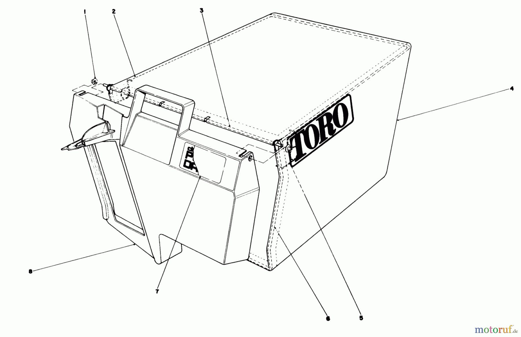 Toro Neu Mowers, Walk-Behind Seite 1 20210 - Toro Lawnmower, 1991 (1000001-1999999) RECYCLER BAGGING KIT MODEL NO. 59174 (OPTIONAL) #2