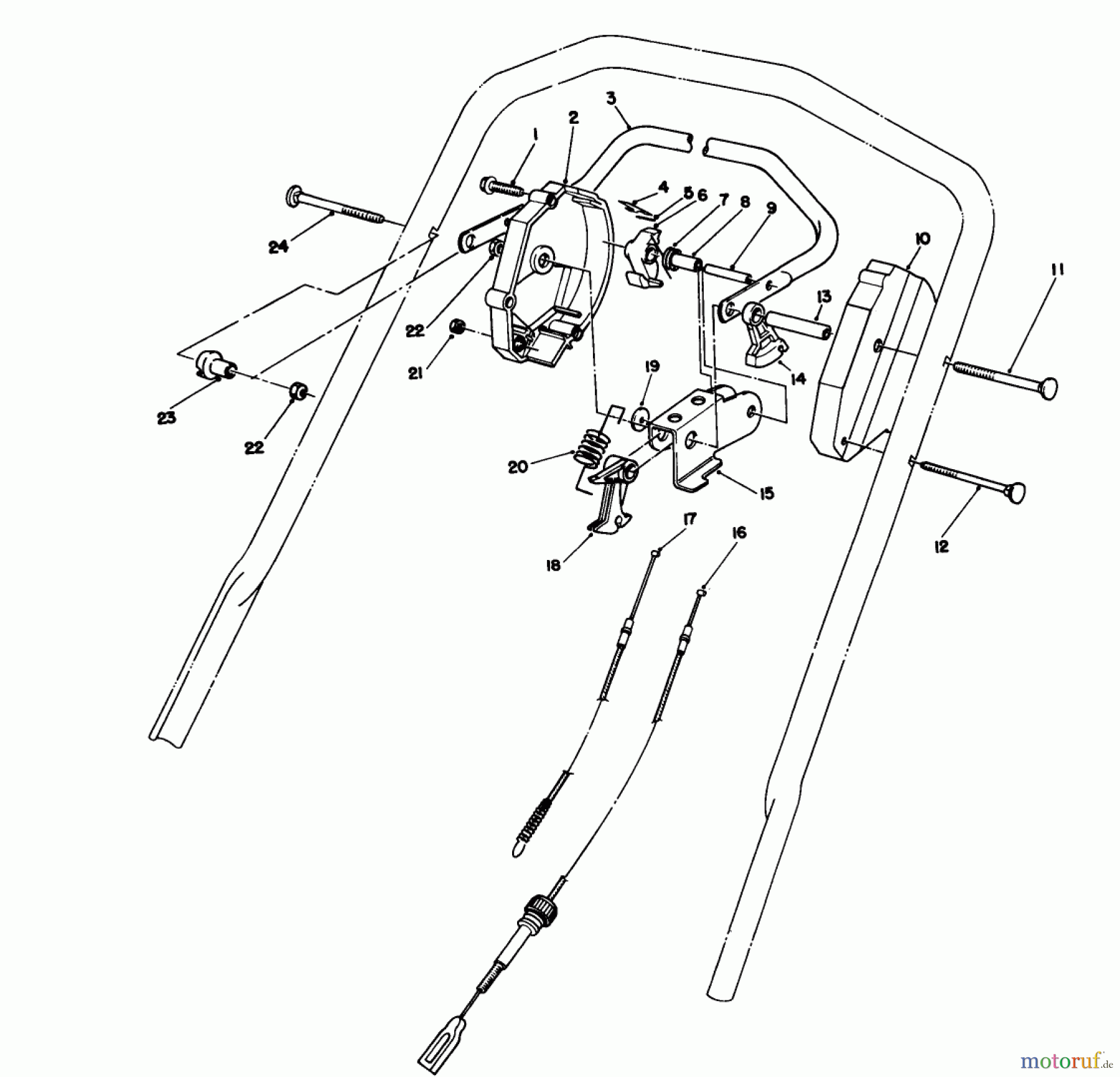 Toro Neu Mowers, Walk-Behind Seite 1 20211 - Toro Lawnmower, 1991 (1000001-1999999) TRACTION CONTROL ASSEMBLY