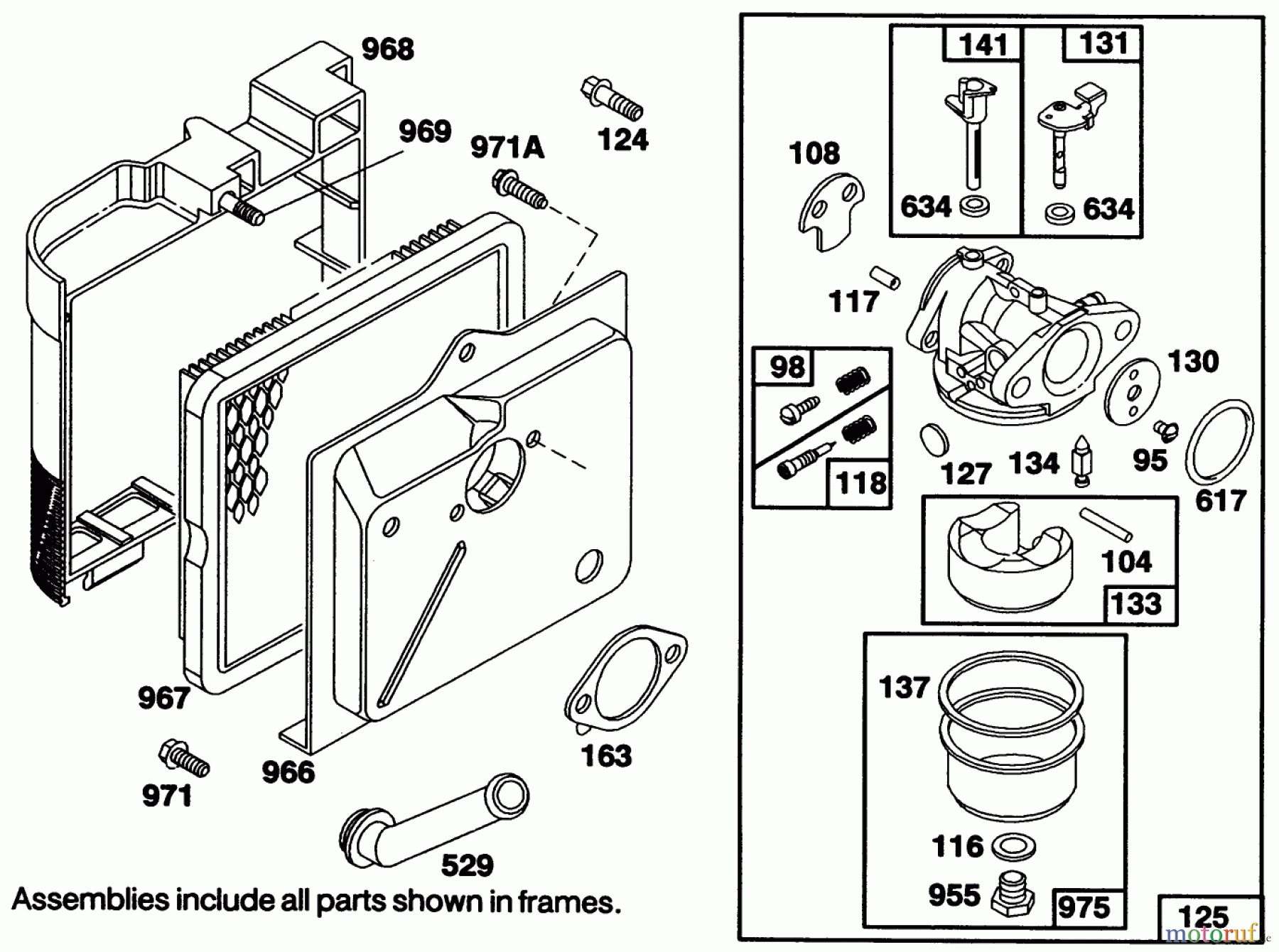 Toro Neu Mowers, Walk-Behind Seite 1 20215 - Toro Lawnmower, 1991 (1000001-1999999) ENGINE BRIGGS & STRATTON MODEL 122702-3171-01 #3