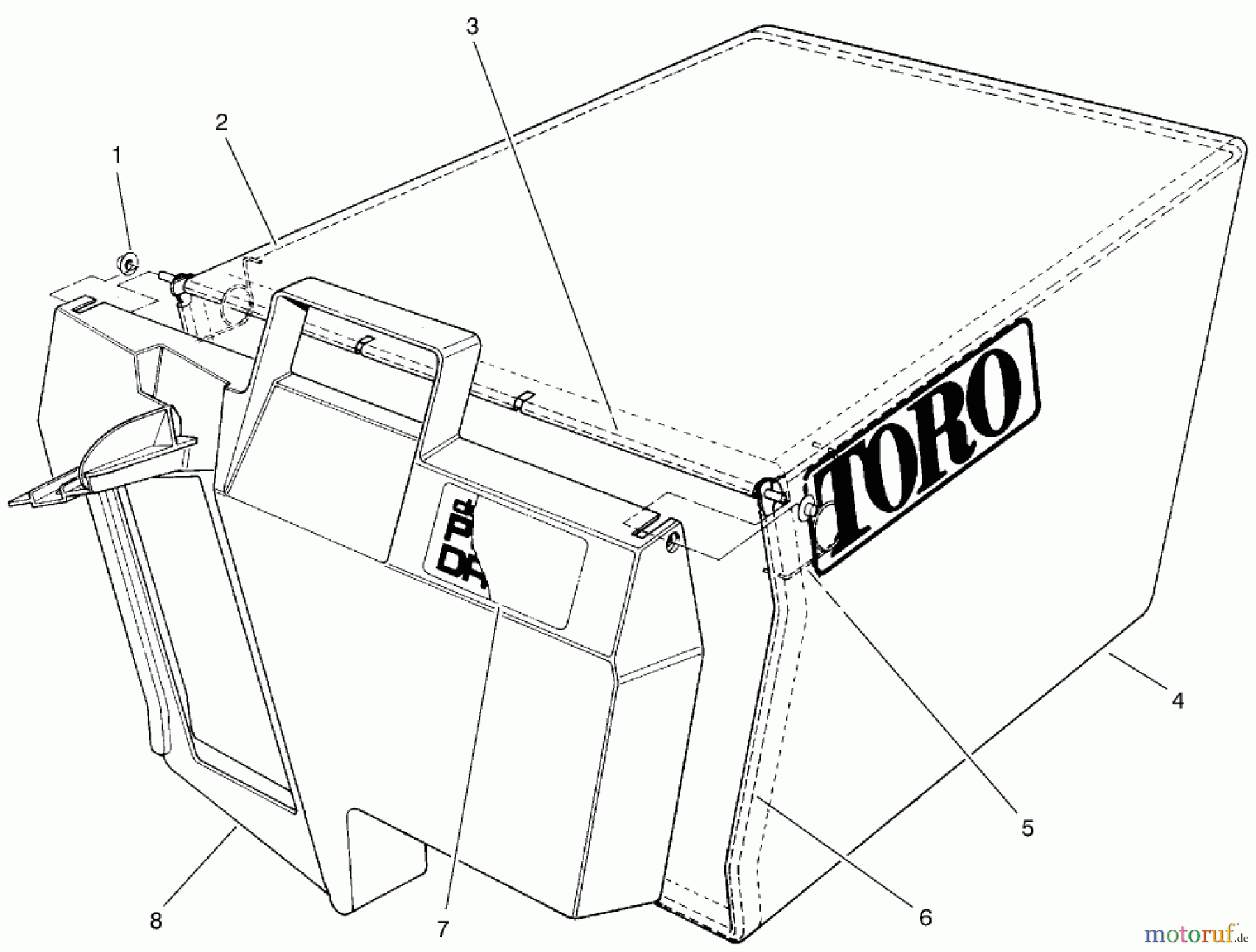 Toro Neu Mowers, Walk-Behind Seite 1 20475 - Toro Lawnmower, 1996 (6900001-6999999) BAG ASSEMBLY PART NO. 11-0189