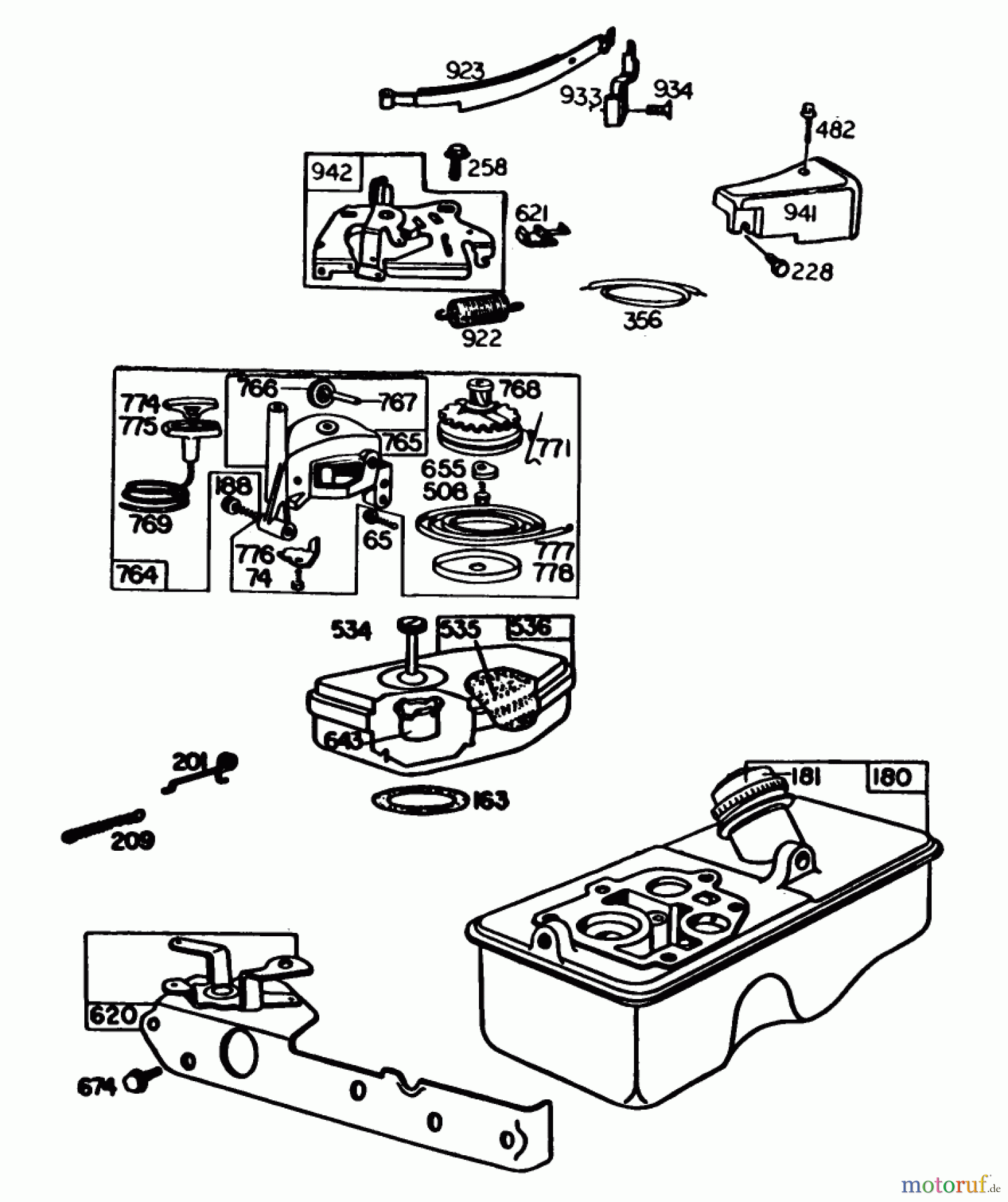 Toro Neu Mowers, Walk-Behind Seite 1 20560 - Toro Lawnmower, 1983 (3000001-3999999) ENGINE BRIGGS & STRATTON MODEL NO. 92908-3196-01 #3