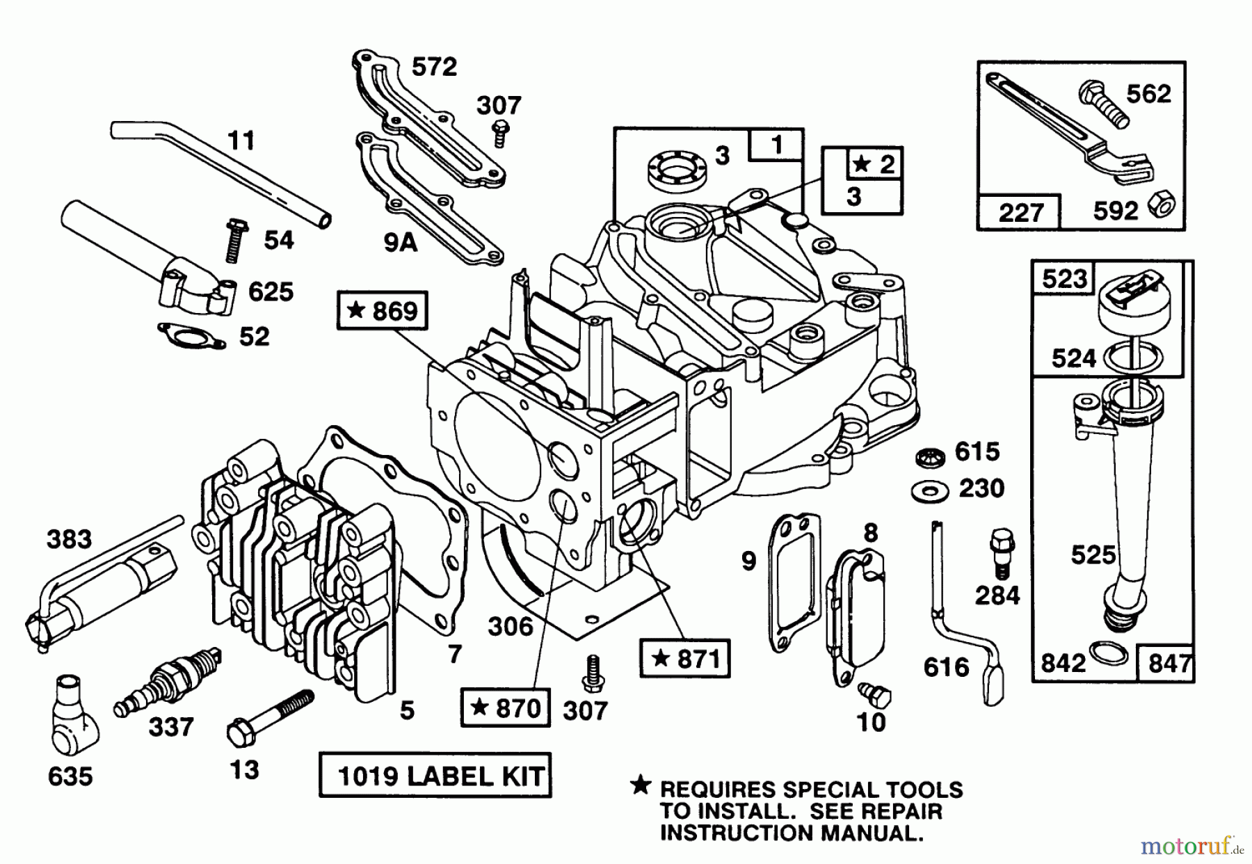 Toro Neu Mowers, Walk-Behind Seite 1 20563 - Toro Lawnmower, 1991 (1000001-1999999) ENGINE MODEL 124702-3115-01 #1
