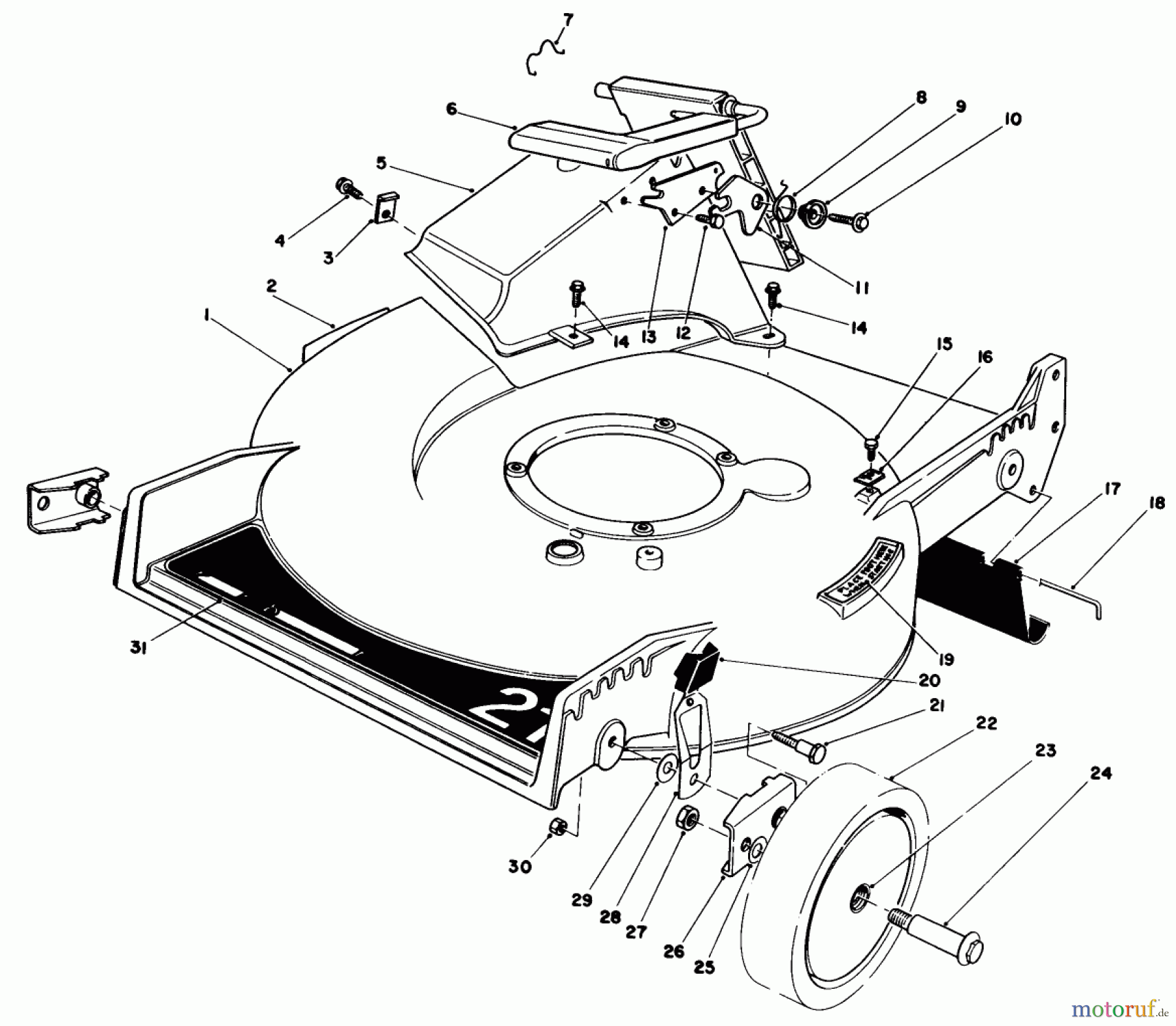 Toro Neu Mowers, Walk-Behind Seite 1 20584 - Toro Lawnmower, 1984 (4000001-4999999) HOUSING ASSEMBLY