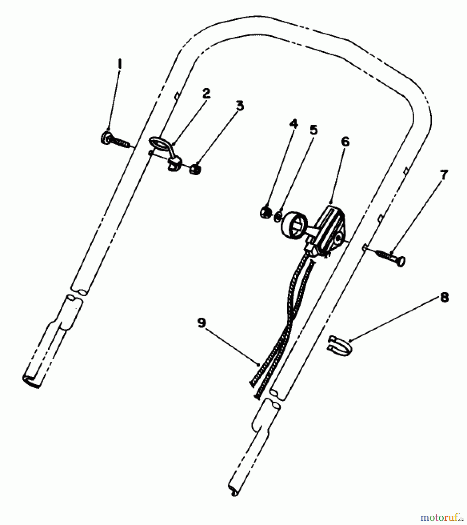 Toro Neu Mowers, Walk-Behind Seite 1 20586 - Toro Lawnmower, 1985 (5000001-5999999) THROTTLE CONTROL ASSEMBLY