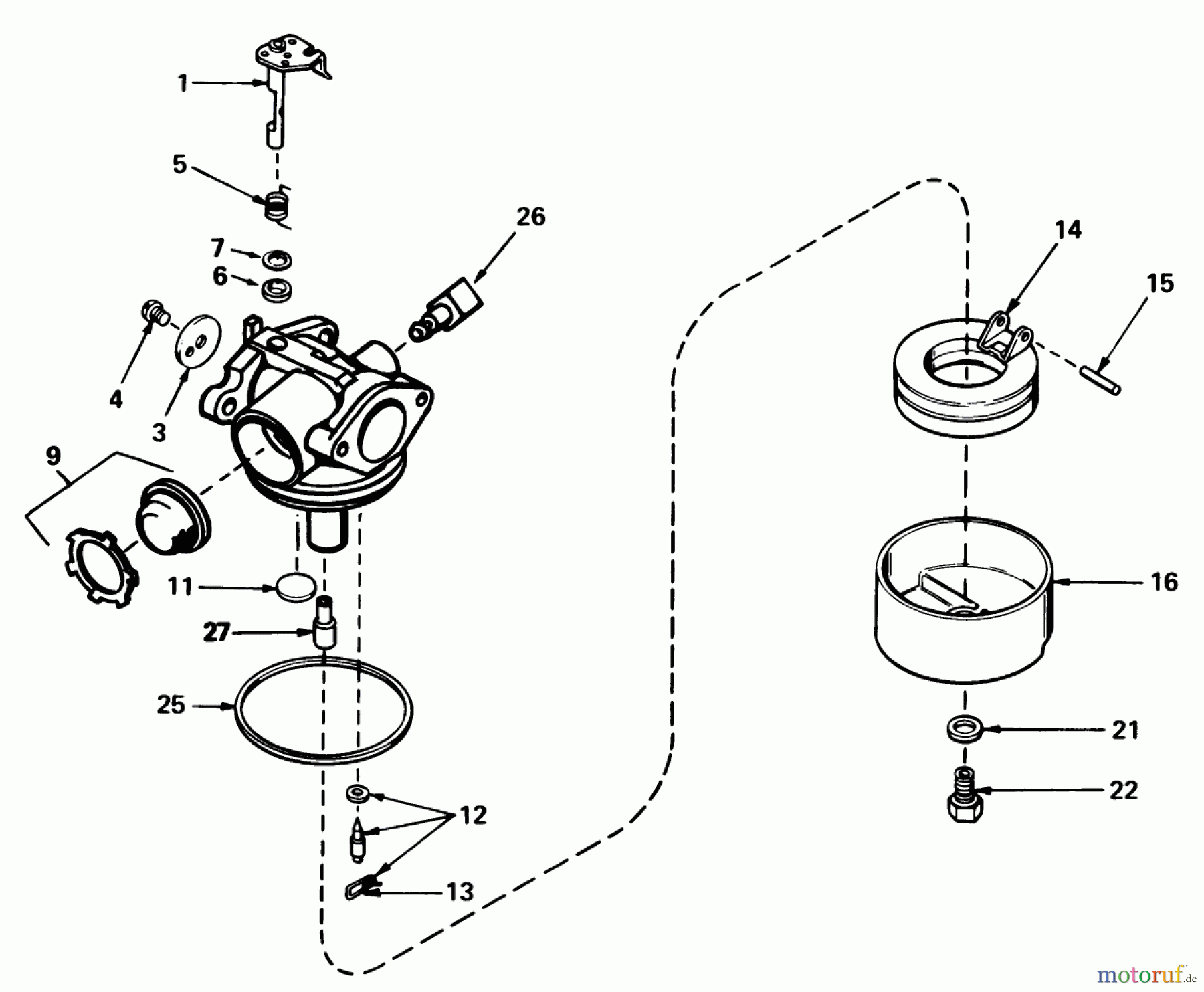 Toro Neu Mowers, Walk-Behind Seite 1 20610C - Toro Lawnmower, 1985 (5000001-5999999) CARBURETOR NO. 632050A