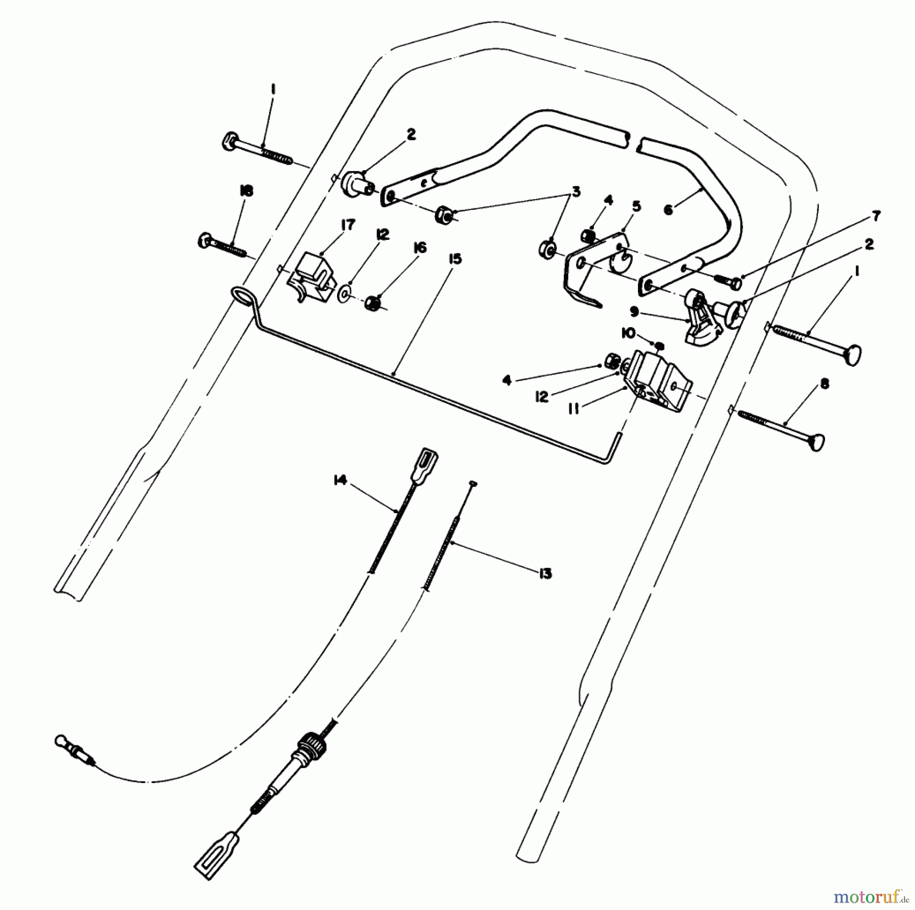 Toro Neu Mowers, Walk-Behind Seite 1 20620 - Toro Lawnmower, 1987 (7000001-7999999) TRACTION CONTROL ASSEMBLY