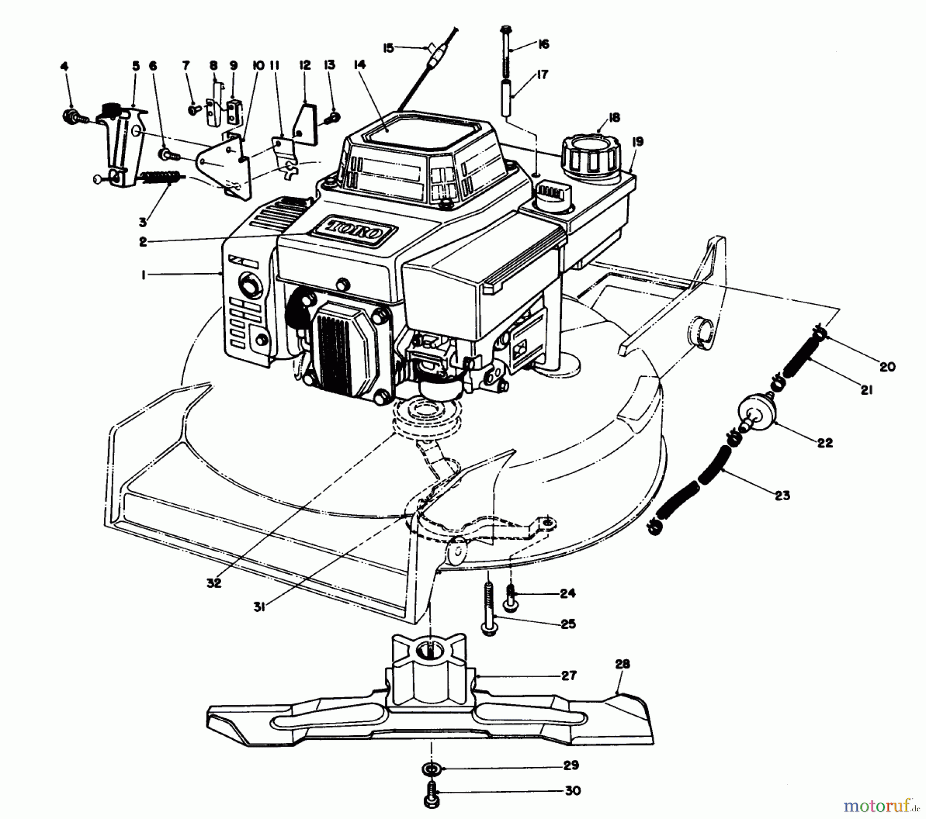 Toro Neu Mowers, Walk-Behind Seite 1 20620C - Toro Lawnmower, 1988 (8000001-8999999) ENGINE ASSEMBLY
