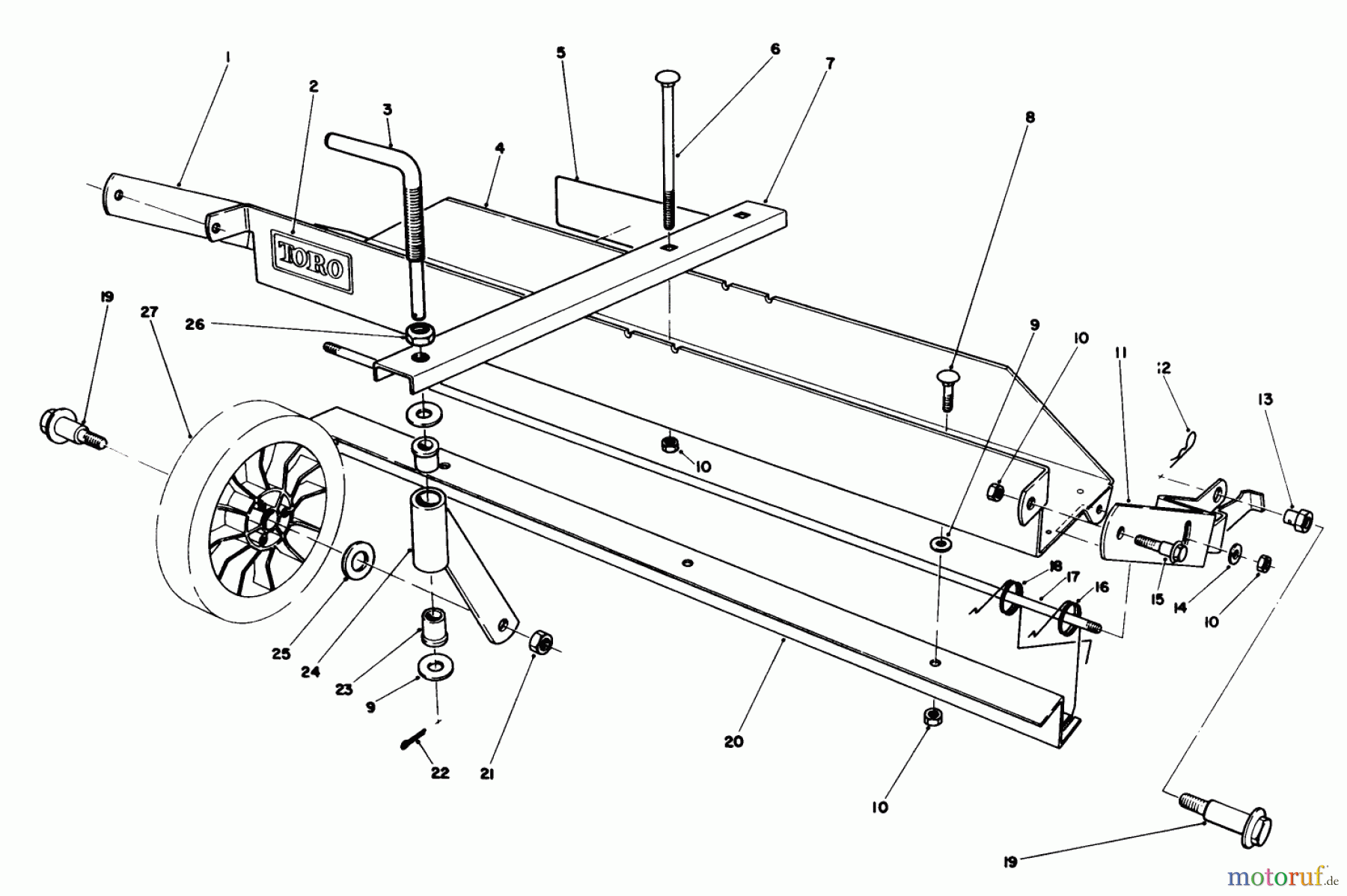 Toro Neu Mowers, Walk-Behind Seite 1 20622 - Toro Lawnmower, 1986 (6000001-6999999) DETHATCHER KIT MODEL NO. 59126 (OPTIONAL)