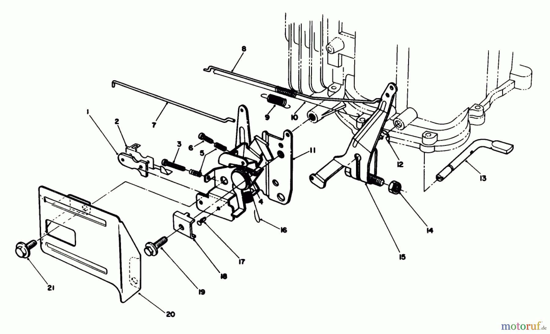Toro Neu Mowers, Walk-Behind Seite 1 20622 - Toro Lawnmower, 1986 (6000001-6999999) GOVERNOR ASSEMBLY
