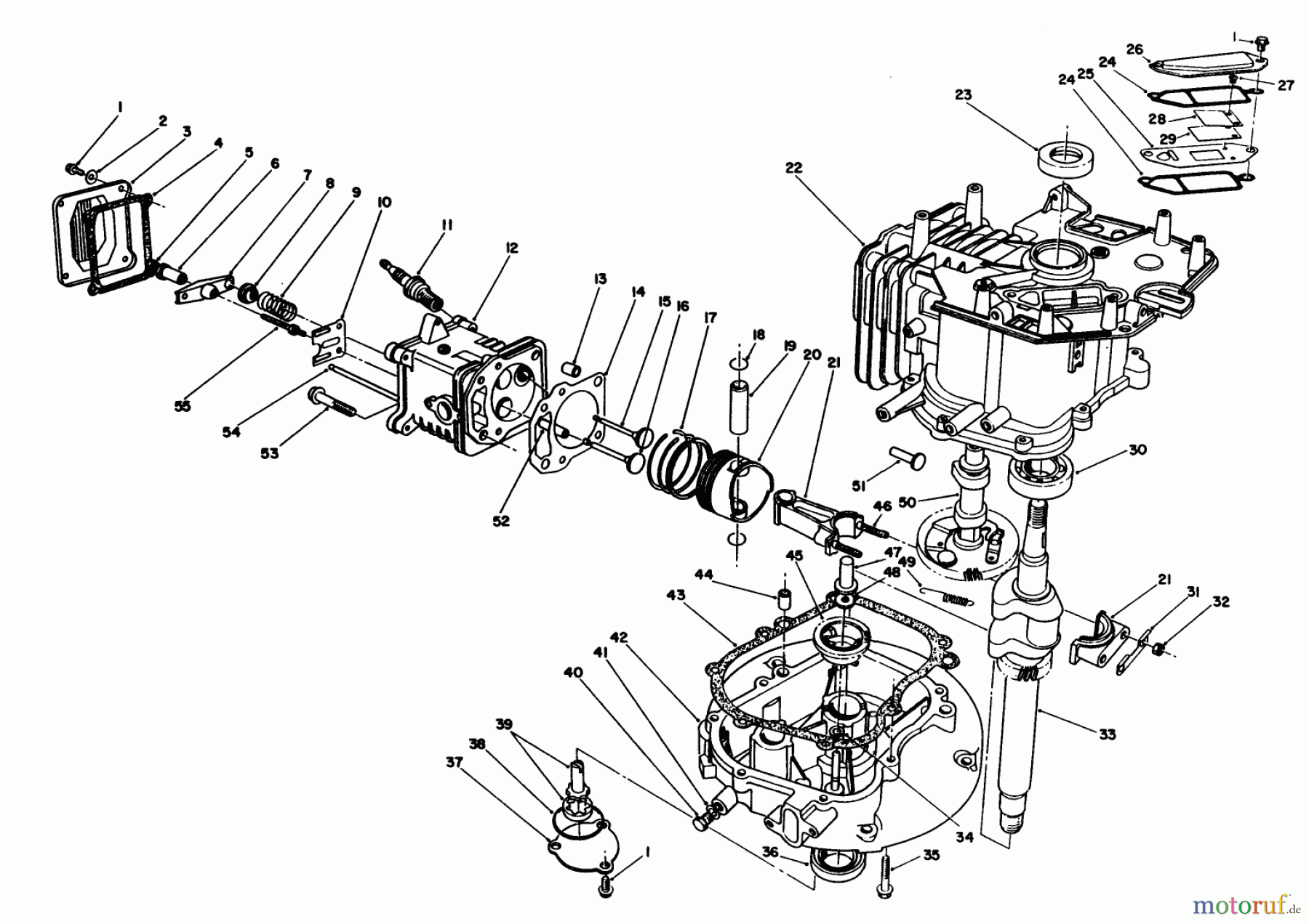 Toro Neu Mowers, Walk-Behind Seite 1 20622 - Toro Lawnmower, 1990 (0000001-0003101) ENGINE ASSEMBLY (MODEL NO. VMJ8)