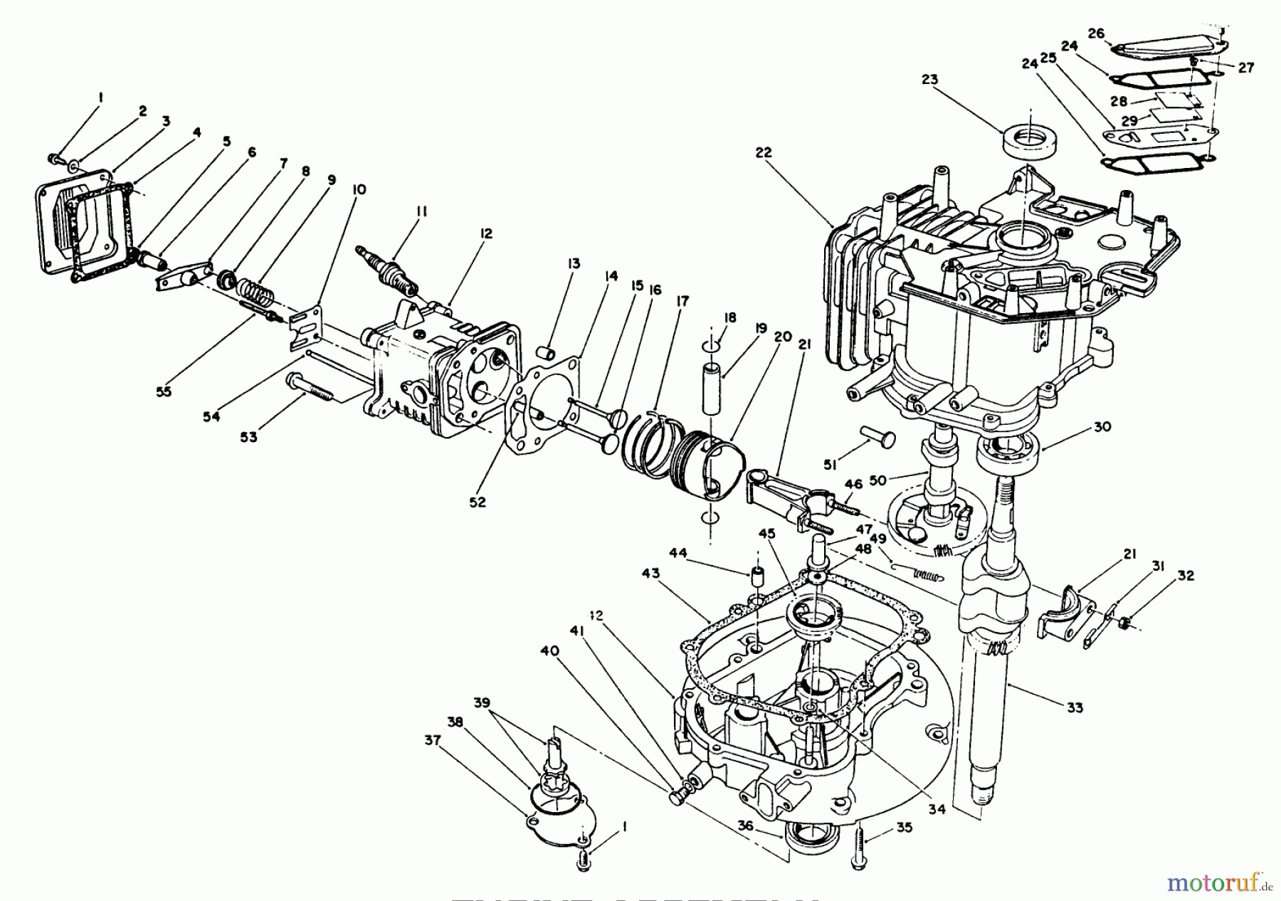 Toro Neu Mowers, Walk-Behind Seite 1 20622 - Toro Lawnmower, 1990 (0003102-0999999) ENGINE ASSEMBLY (MODEL NO. VMK9-2)