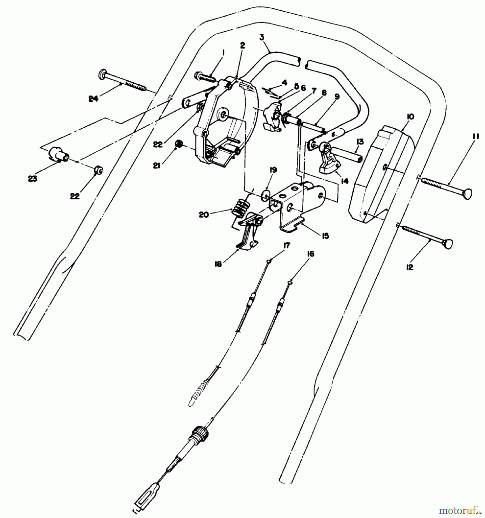 Toro Neu Mowers, Walk-Behind Seite 1 20622C - Toro Lawnmower, 1987 (7000001-7999999) TRACTION CONTROL ASSEMBLY