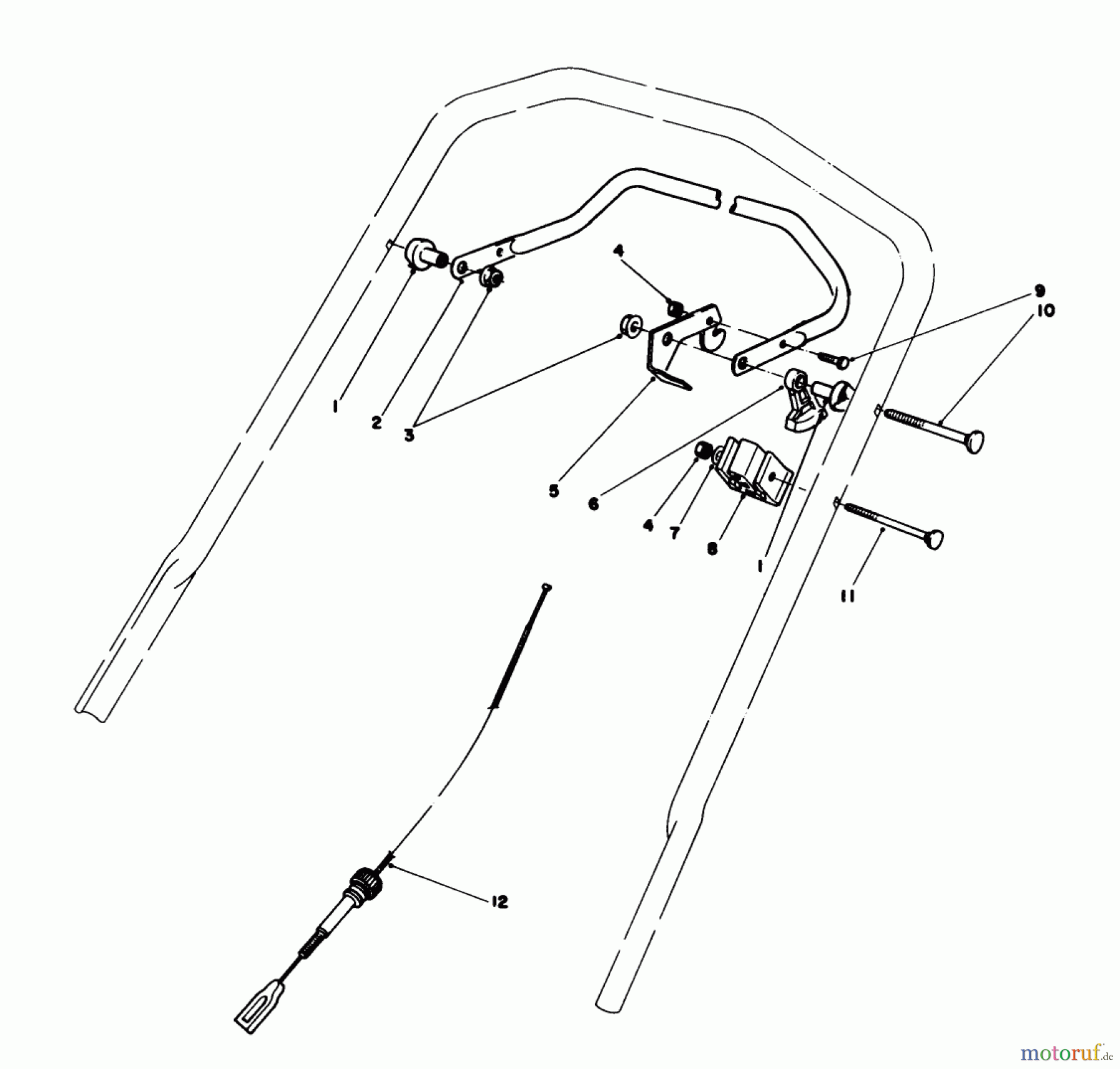 Toro Neu Mowers, Walk-Behind Seite 1 20628C - Toro Lawnmower, 1988 (8000001-8999999) TRACTION CONTROL ASSEMBLY