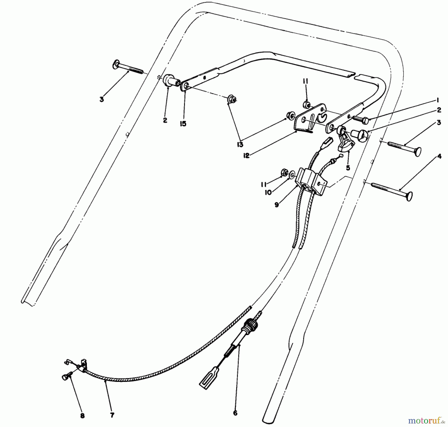 Toro Neu Mowers, Walk-Behind Seite 1 20631 - Toro Lawnmower, 1989 (9000001-9999999) TRACTION CONTROL ASSEMBLY