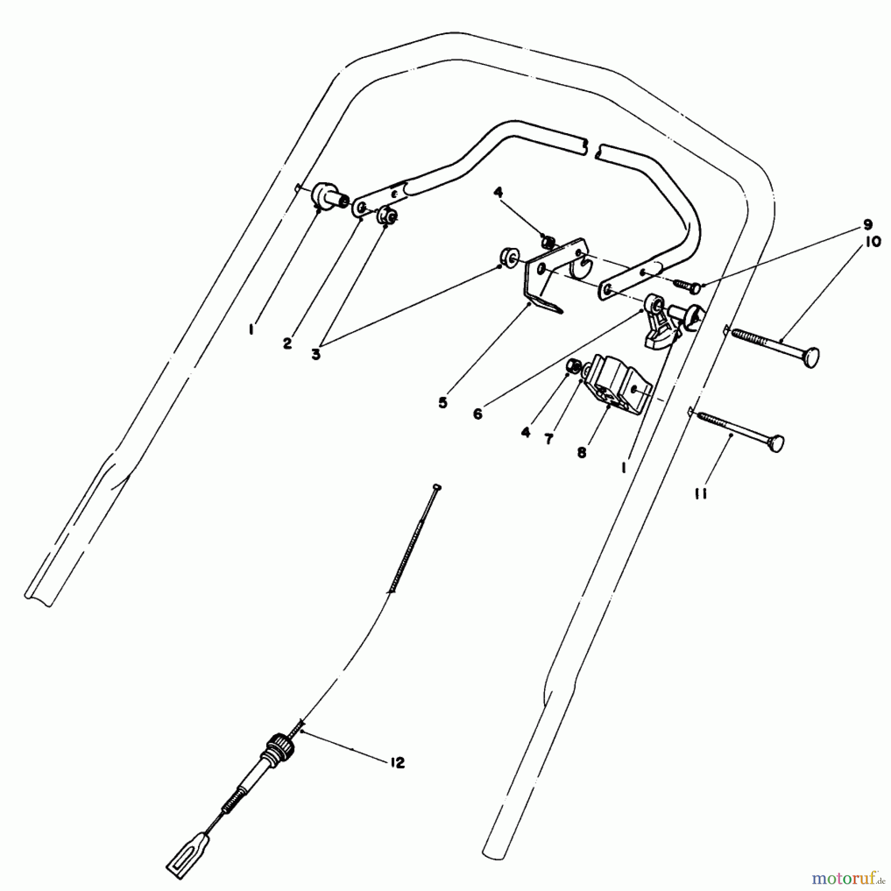 Toro Neu Mowers, Walk-Behind Seite 1 20677 - Toro Lawnmower, 1990 (0000001-0002101) TRACTION CONTROL ASSEMBLY