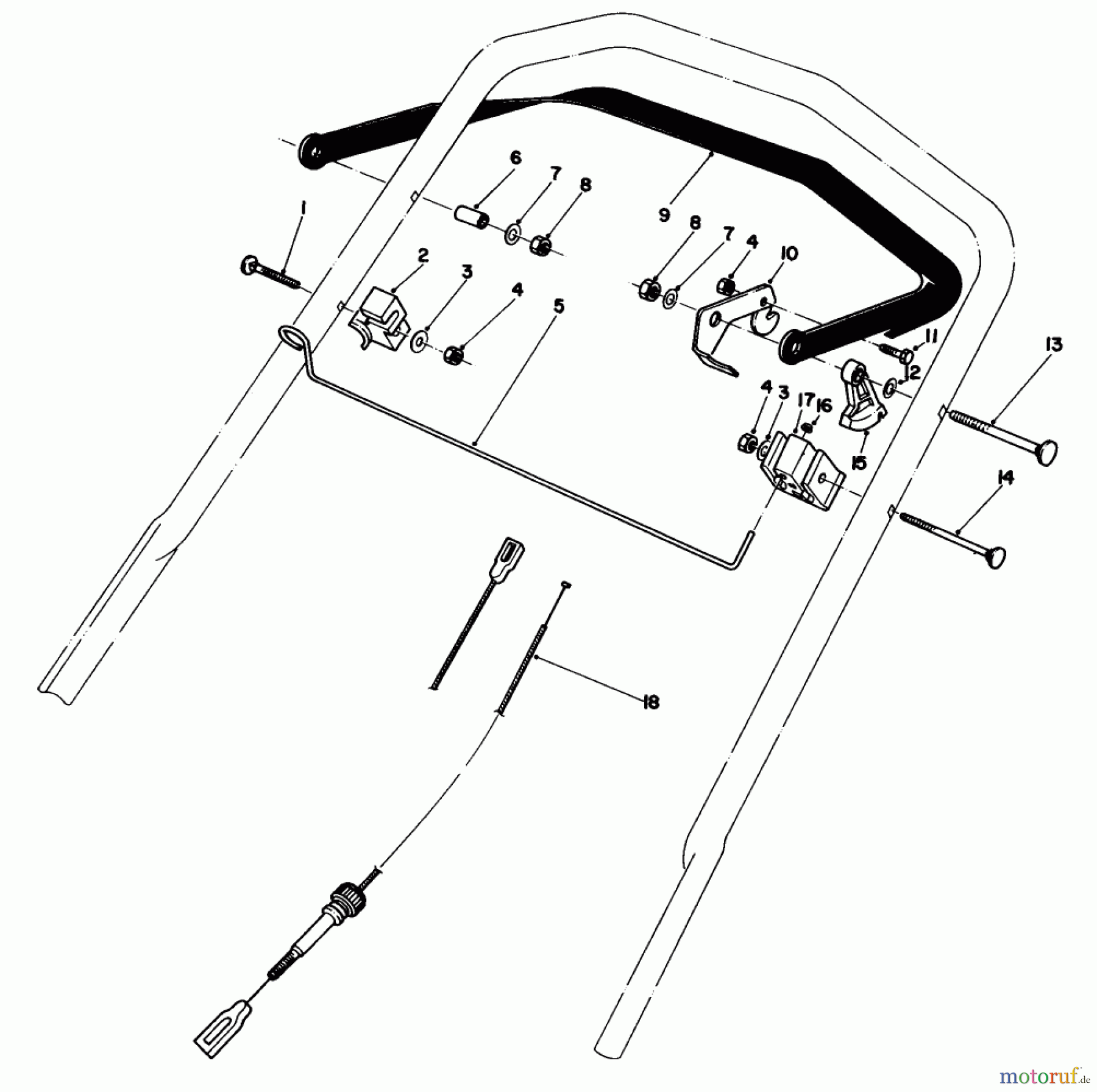 Toro Neu Mowers, Walk-Behind Seite 1 20680 - Toro Lawnmower, 1983 (3000001-3999999) TRACTION CONTROL ASSEMBLY