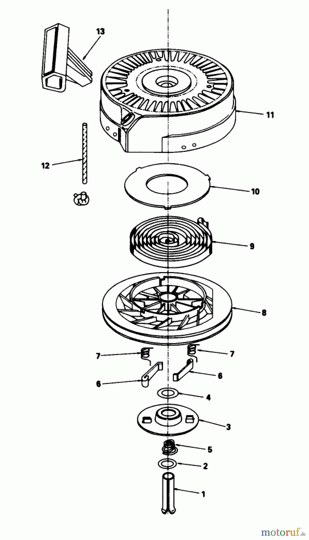 Toro Neu Mowers, Walk-Behind Seite 1 20692C - Toro Lawnmower, 1988 (8000001-8999999) REWIND STARTER NO. 590621