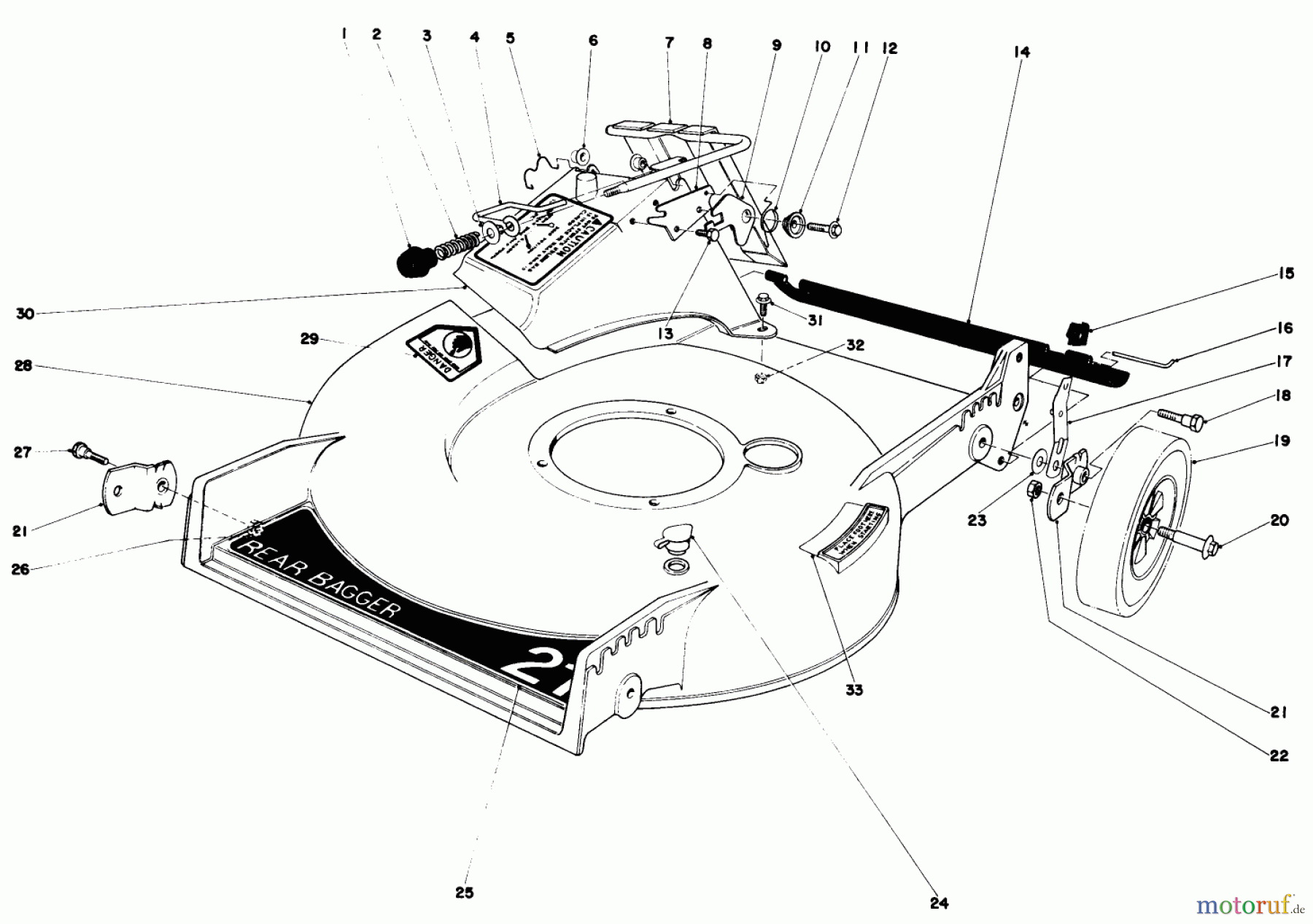 Toro Neu Mowers, Walk-Behind Seite 1 20700 - Toro Lawnmower, 1980 (0000001-0999999) HOUSING ASSEMBLY