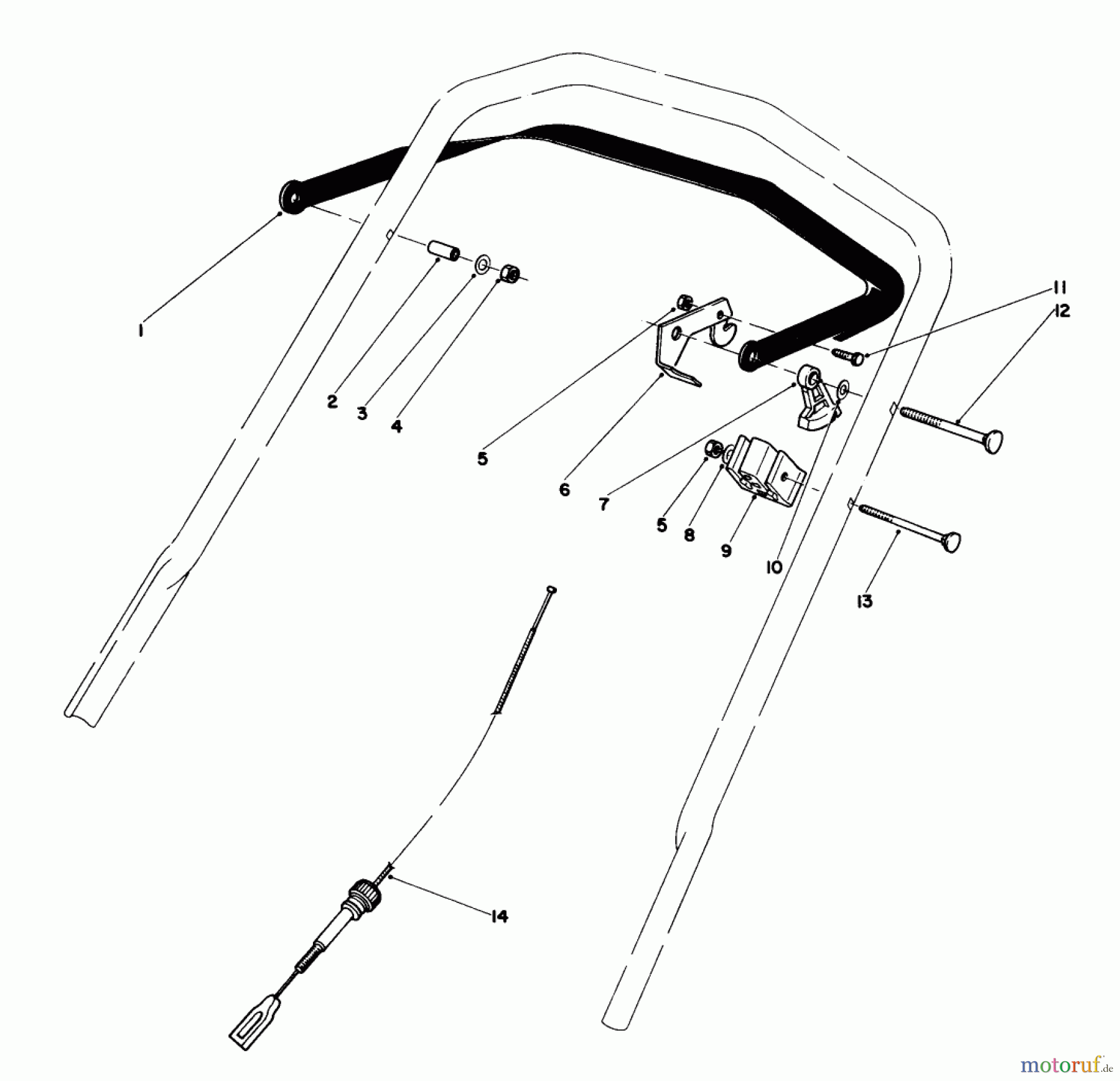 Toro Neu Mowers, Walk-Behind Seite 1 20715 - Toro Lawnmower, 1983 (3000001-3999999) TRACTION CONTROL ASSEMBLY
