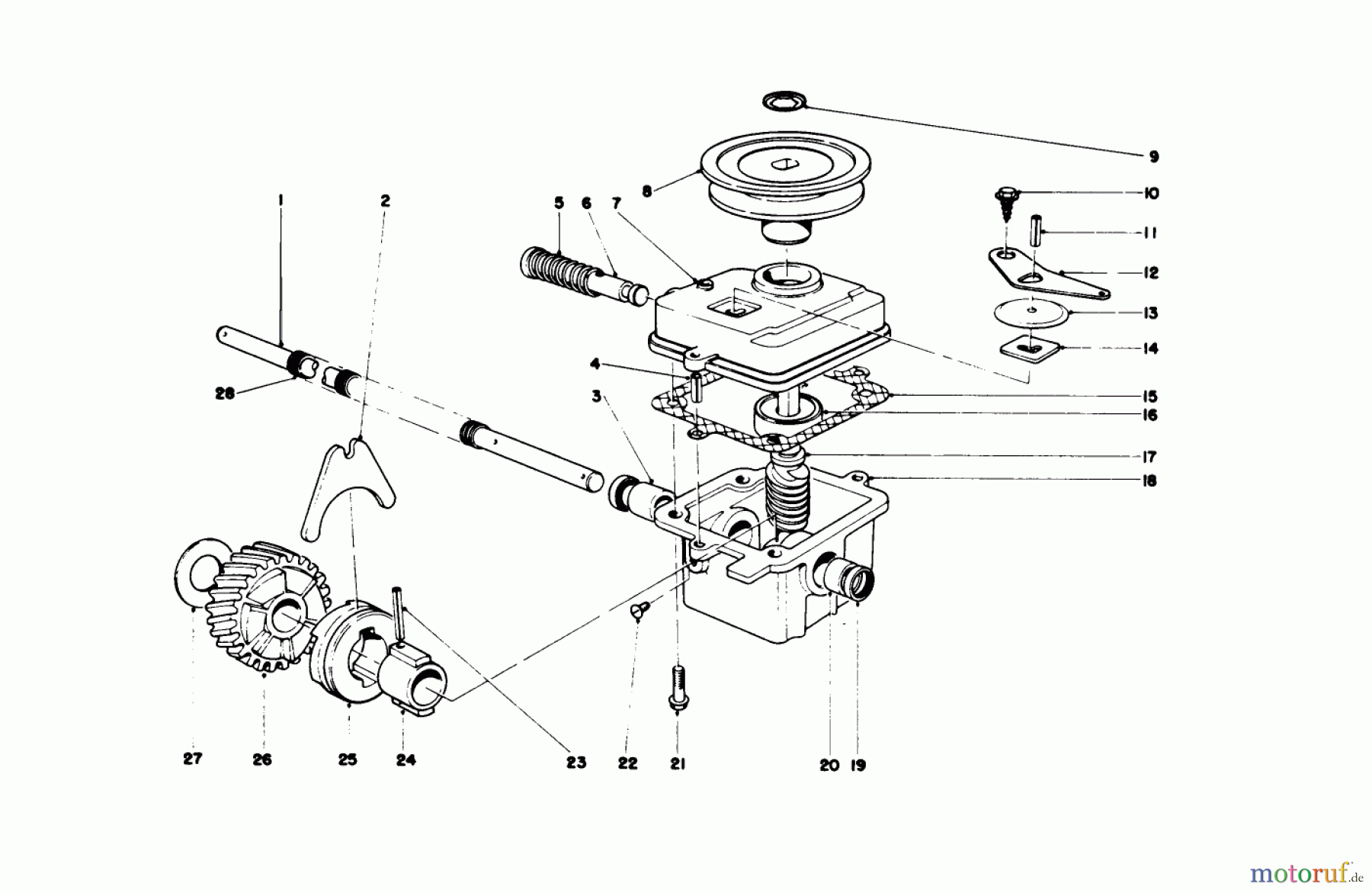  Toro Neu Mowers, Walk-Behind Seite 1 20740 - Toro Lawnmower, 1978 (8000001-8999999) GEAR CASE ASSEMBLY