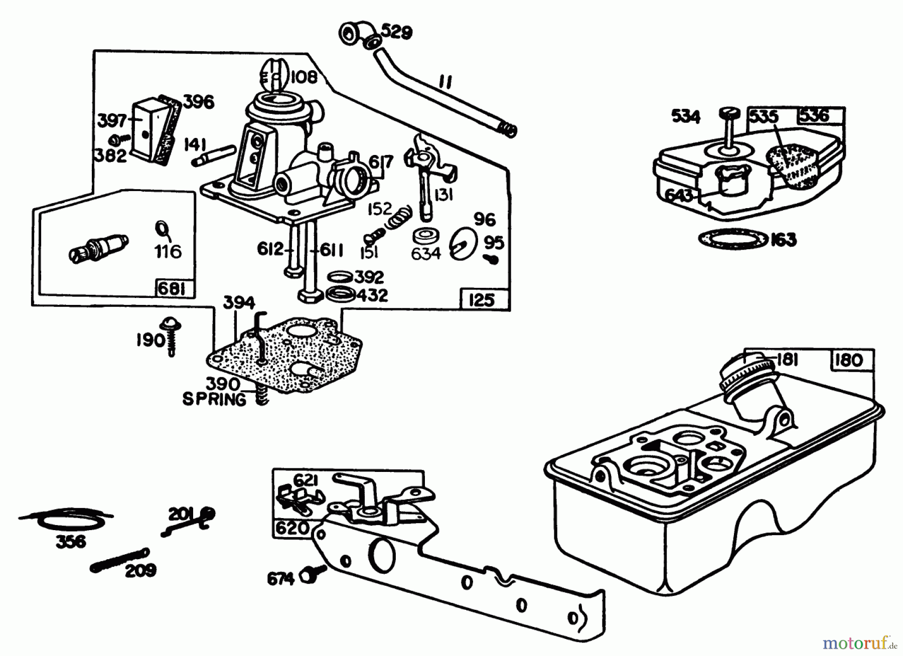 Toro Neu Mowers, Walk-Behind Seite 1 20742C - Toro Lawnmower, 1985 (5000001-5999999) ENGINE BRIGGS & STRATTON MODEL 92908-5205-01 #1