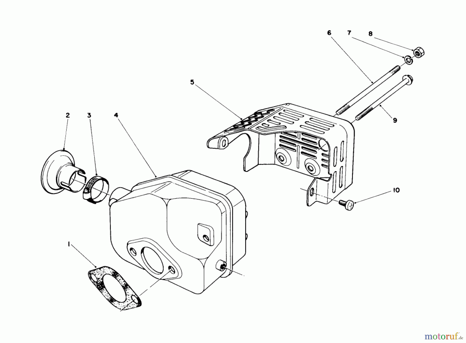 Toro Neu Mowers, Walk-Behind Seite 1 20745C - Toro Lawnmower, 1987 (7000001-7999999) MUFFLER ASSEMBLY (ENGINE NO. 47PG6)