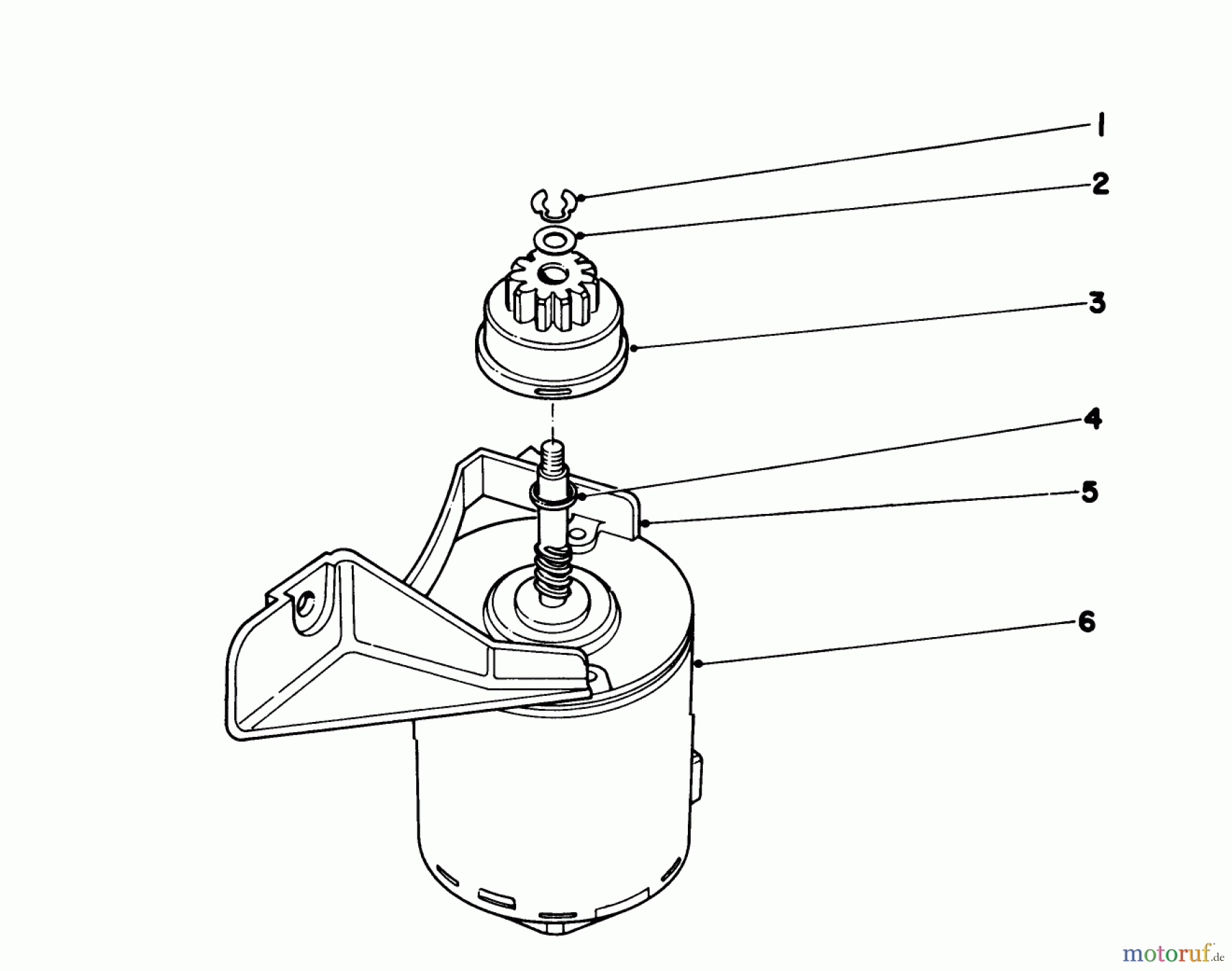 Toro Neu Mowers, Walk-Behind Seite 1 20790 - Toro Lawnmower, 1979 (9000001-9999999) STARTER MOTOR