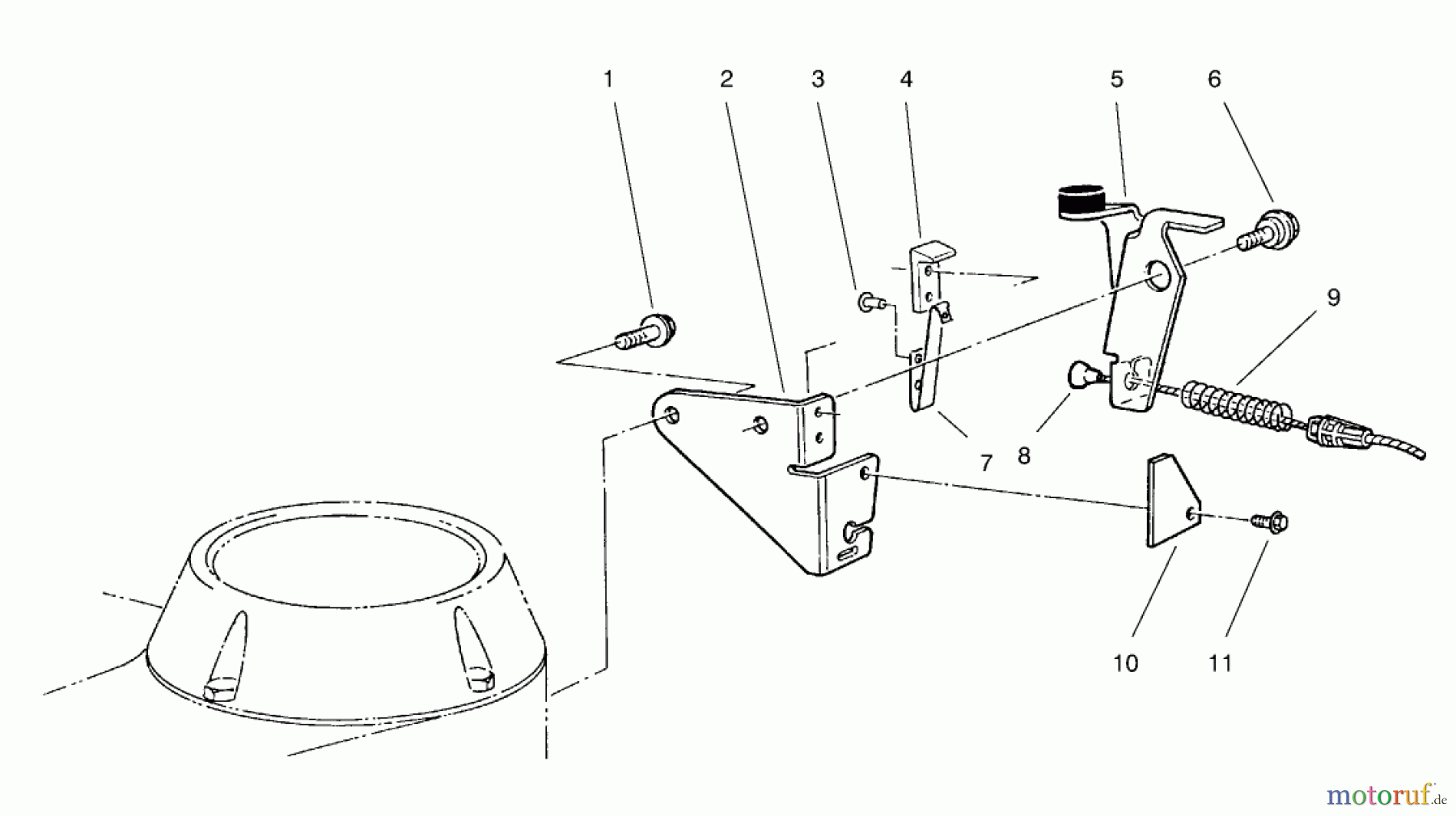  Toro Neu Mowers, Walk-Behind Seite 2 22026 - Toro Side Discharge Mower, 1999 (9900001-9999999) BRAKE ASSEMBLY