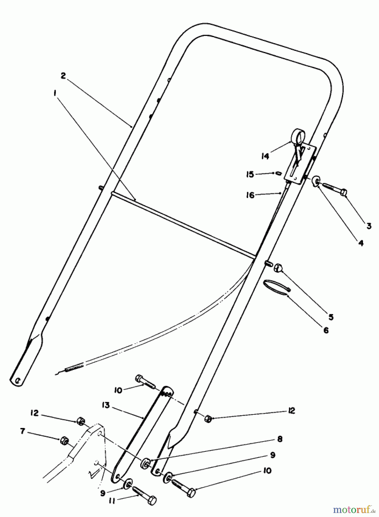 Toro Neu Mowers, Walk-Behind Seite 2 22030 - Toro Lawnmower, 1990 (0000001-0999999) HANDLE ASSEMBLY (MODEL 22030)