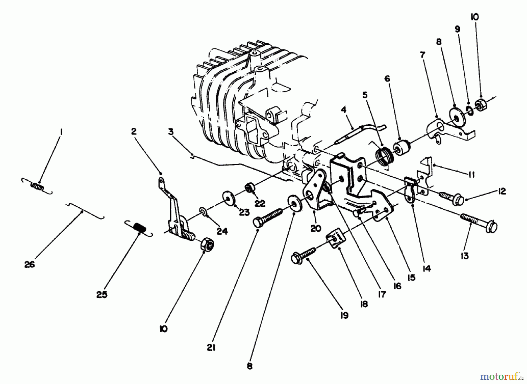  Toro Neu Mowers, Walk-Behind Seite 2 22036 - Toro Lawnmower, 1990 (0000001-0999999) GOVERNOR ASSEMBLY (MODEL NO. 47PK9-3)