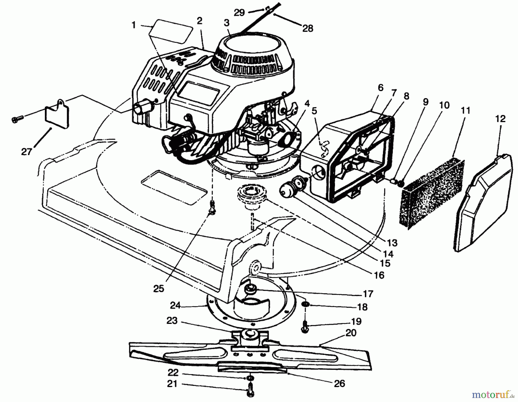  Toro Neu Mowers, Walk-Behind Seite 2 22037BC - Toro Lawnmower, 1995 (5900001-5999999) ENGINE ASSEMBLY