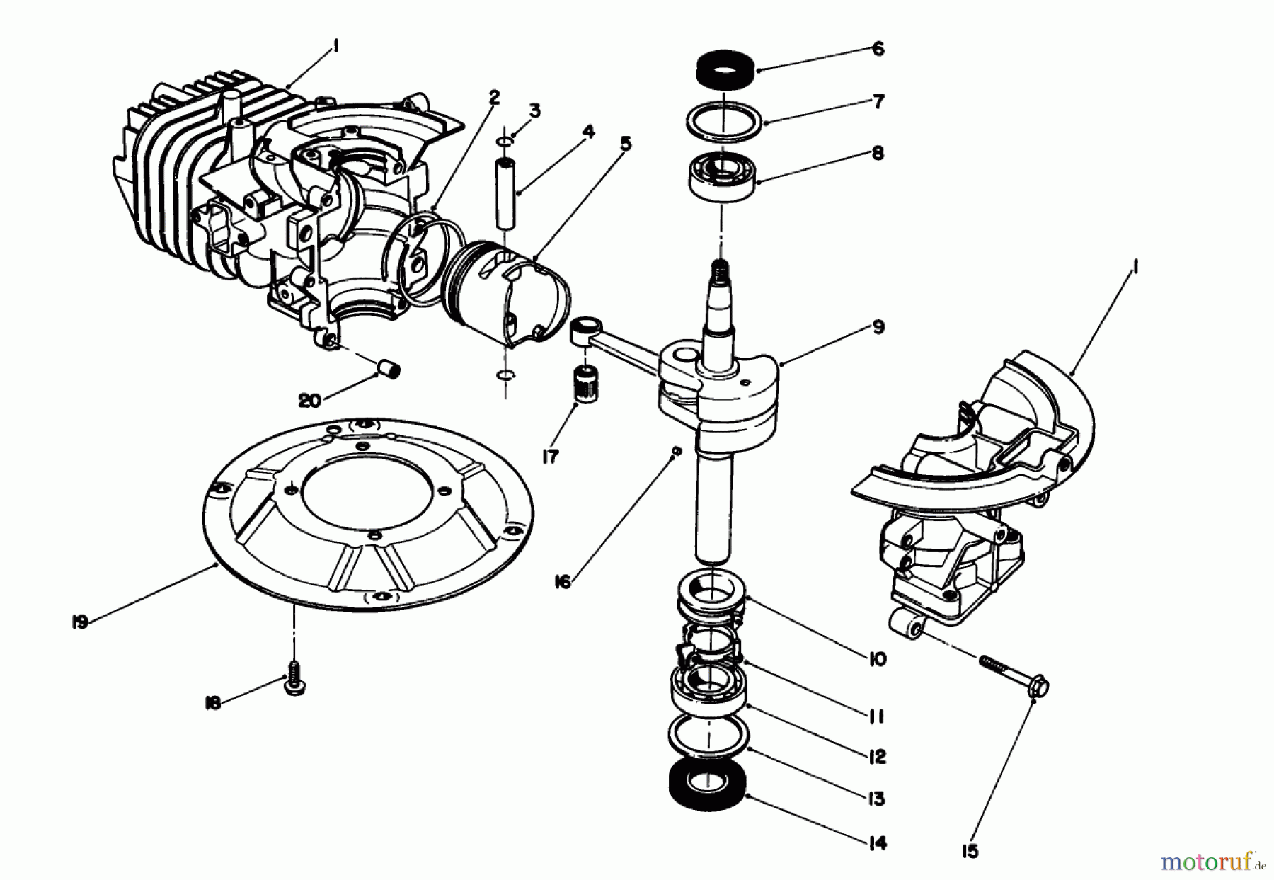 Toro Neu Mowers, Walk-Behind Seite 2 22040 - Toro Lawnmower, 1993 (3900001-3999999) CRANKSHAFT ASSEMBLY (MODEL NO. 47PN2-3)