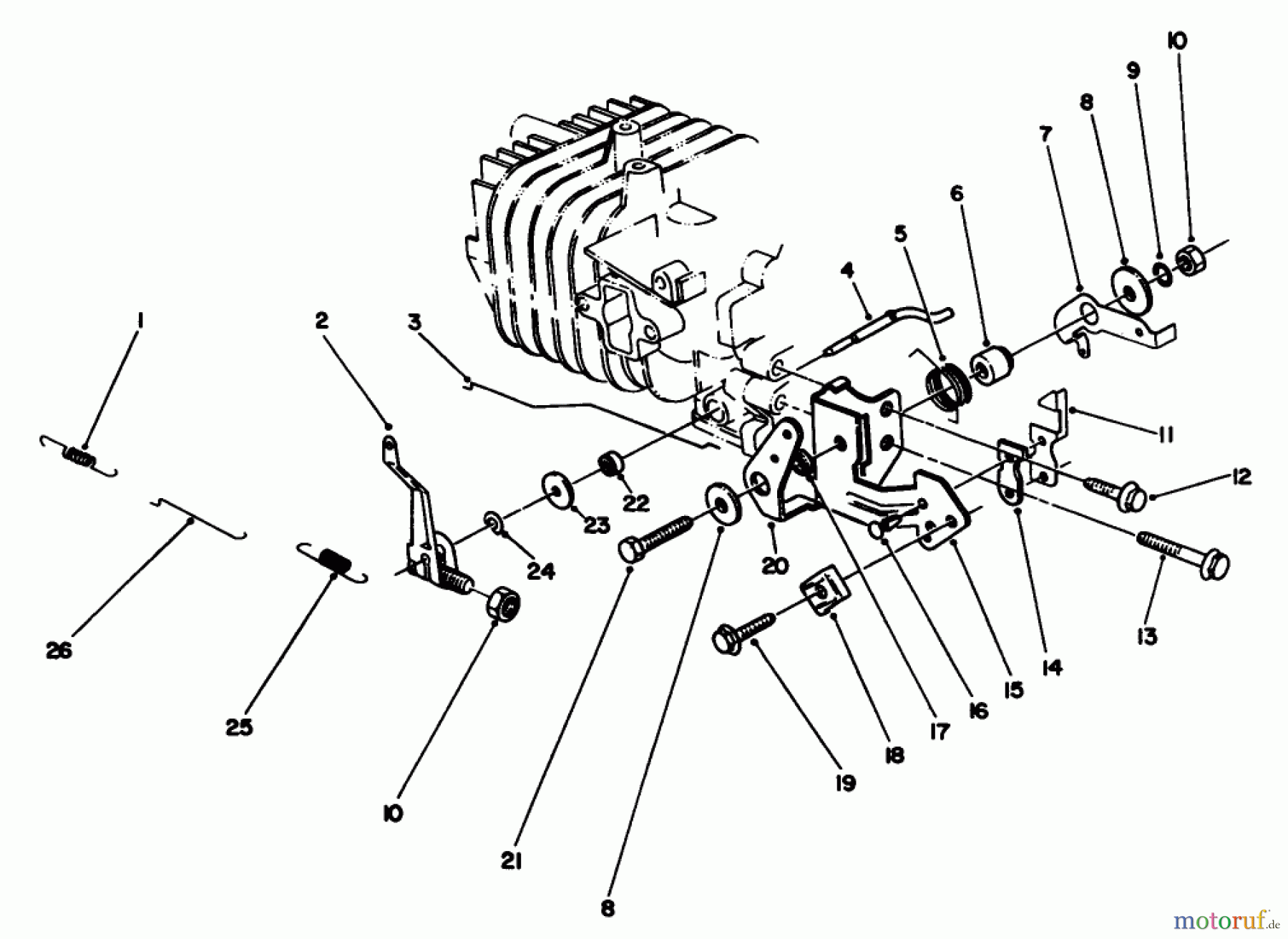 Toro Neu Mowers, Walk-Behind Seite 2 22043 - Toro Lawnmower, 1992 (2000001-2999999) GOVERNOR ASSEMBLY (MODEL NO. 47PM1-7)