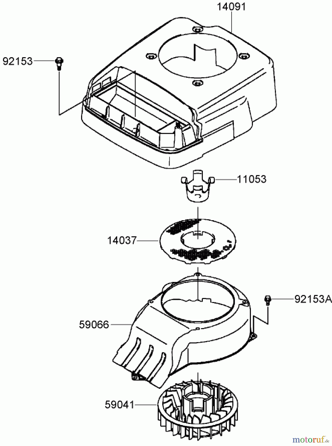  Toro Neu Mowers, Walk-Behind Seite 2 22164 (PT21) - Toro PT21 Trim Mower, 2007 (270000001-270003000) COOLING EQUIPMENT ASSEMBLY KAWASAKI FJ180V-AS28