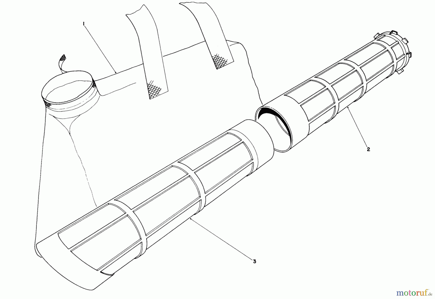  Toro Neu Blowers/Vacuums/Chippers/Shredders 51535 (450 TX) - Toro 450 TX Air Rake, 1987 (7000001-7999999) RAKE-O-VAC BAGGING KIT MODEL 51531 (STANDARD ON MODEL 51545, OPTIONAL ON MODEL 51535)