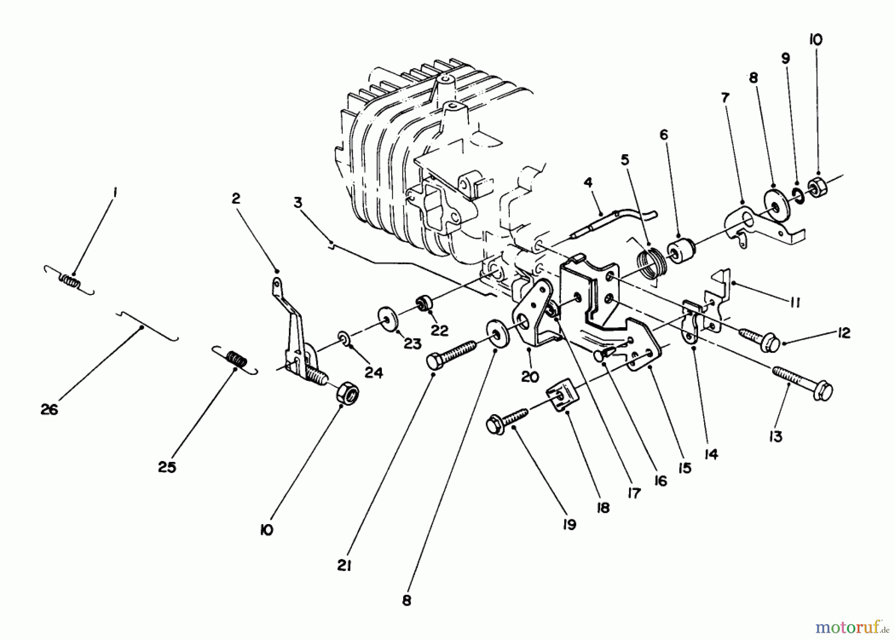  Toro Neu Mowers, Walk-Behind Seite 2 22700 - Toro Lawnmower, 1992 (2000001-2999999) GOVERNOR ASSEMBLY (MODEL NO. 47PM1-3)